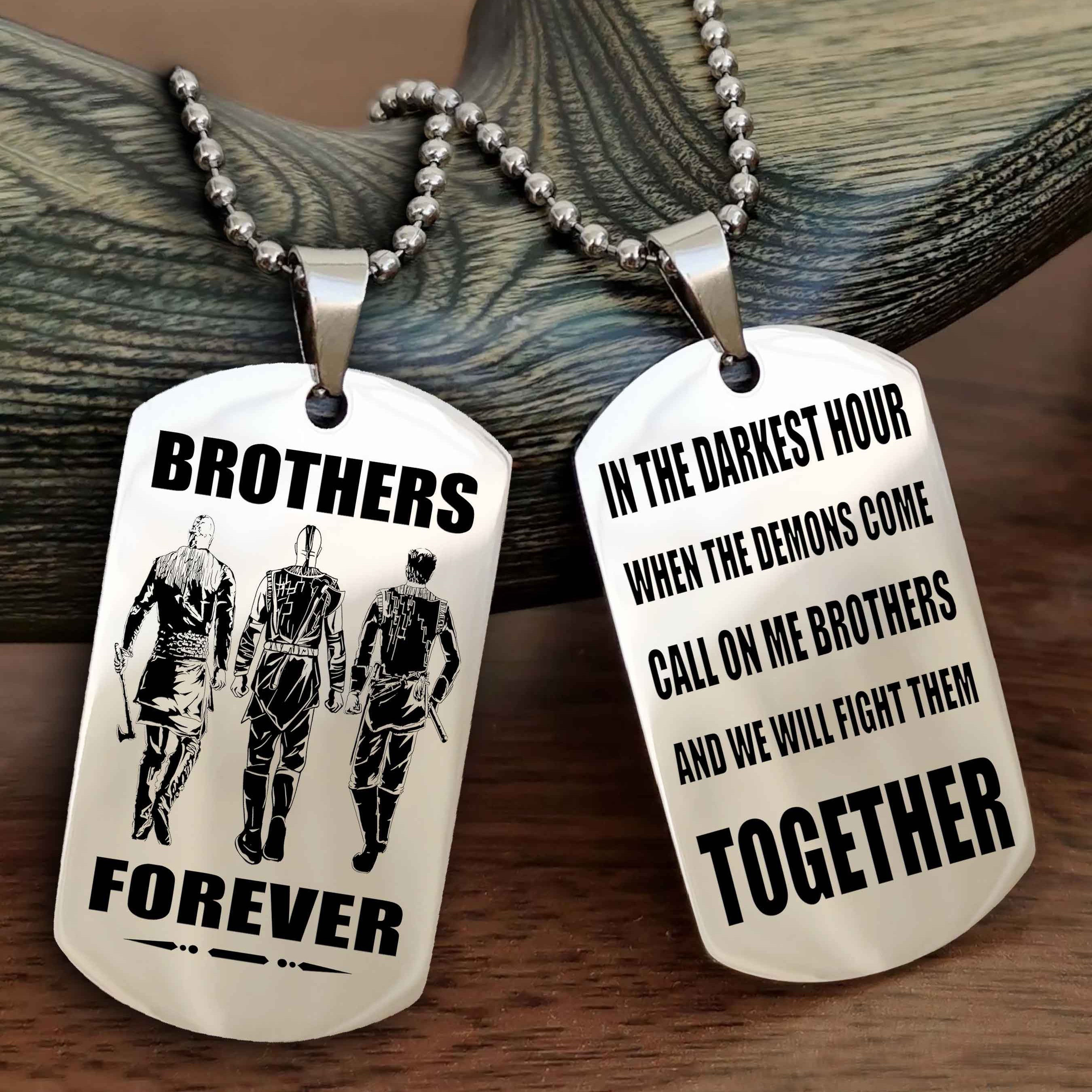 DRB Personalized Double Sided Dog Tag For My Brother - Call On Me Brother And We Will Fight Them Together Gift For Your Friend