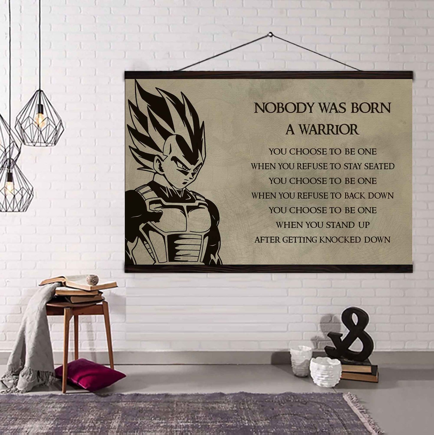 No Body Is Born A Warior Poster Canvas