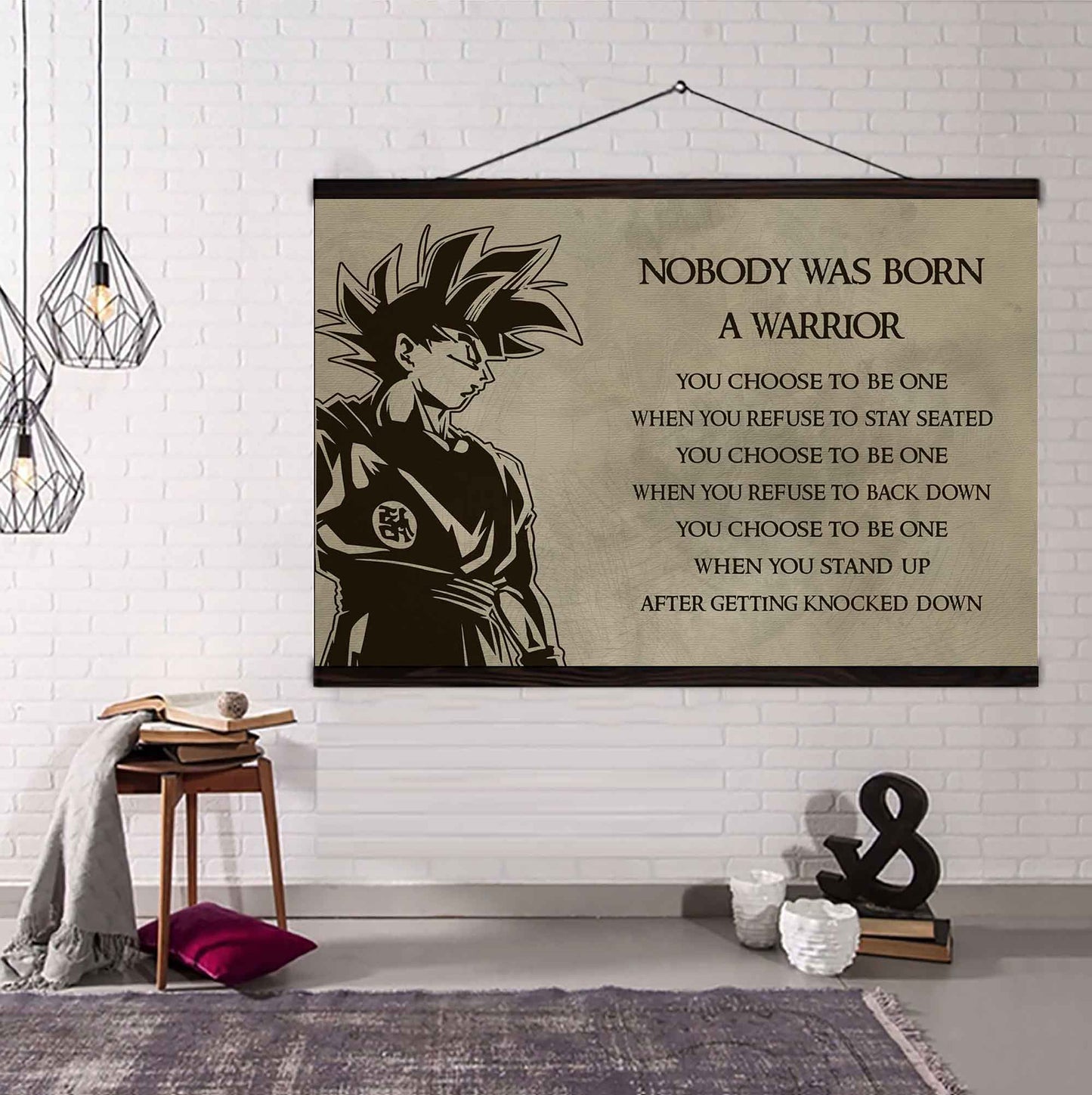 No Body Is Born A Warior Poster Canvas