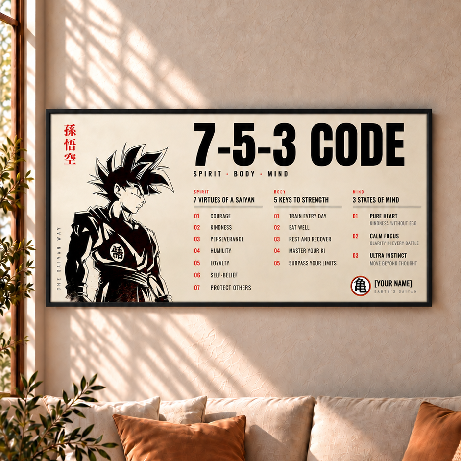 Warrior Poster Canvas 7 5 3 Code Inspiration Gift For You