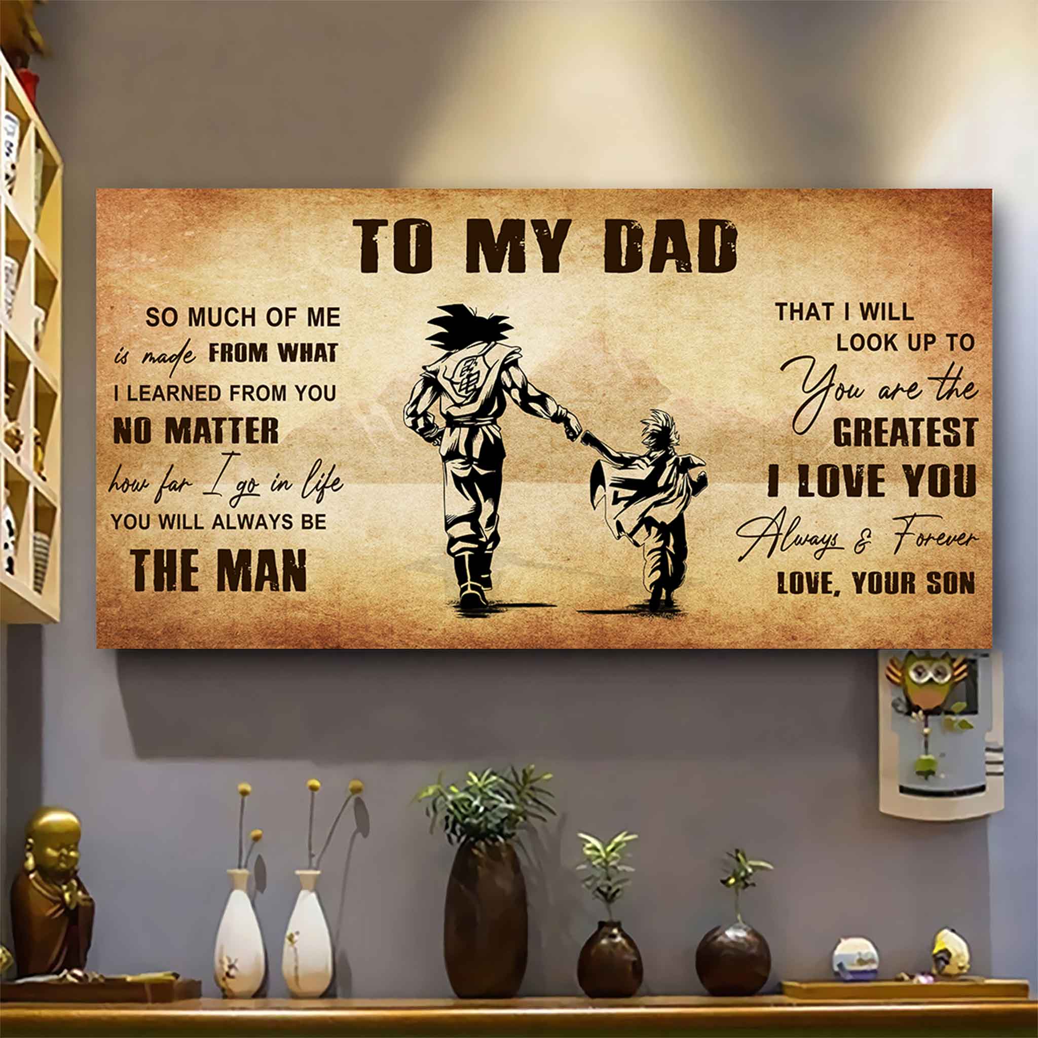 DRB To The Man Who Taught Me Everything - You Will Always Be My Hero Poster Canvas Gift For Father - Photo Upload