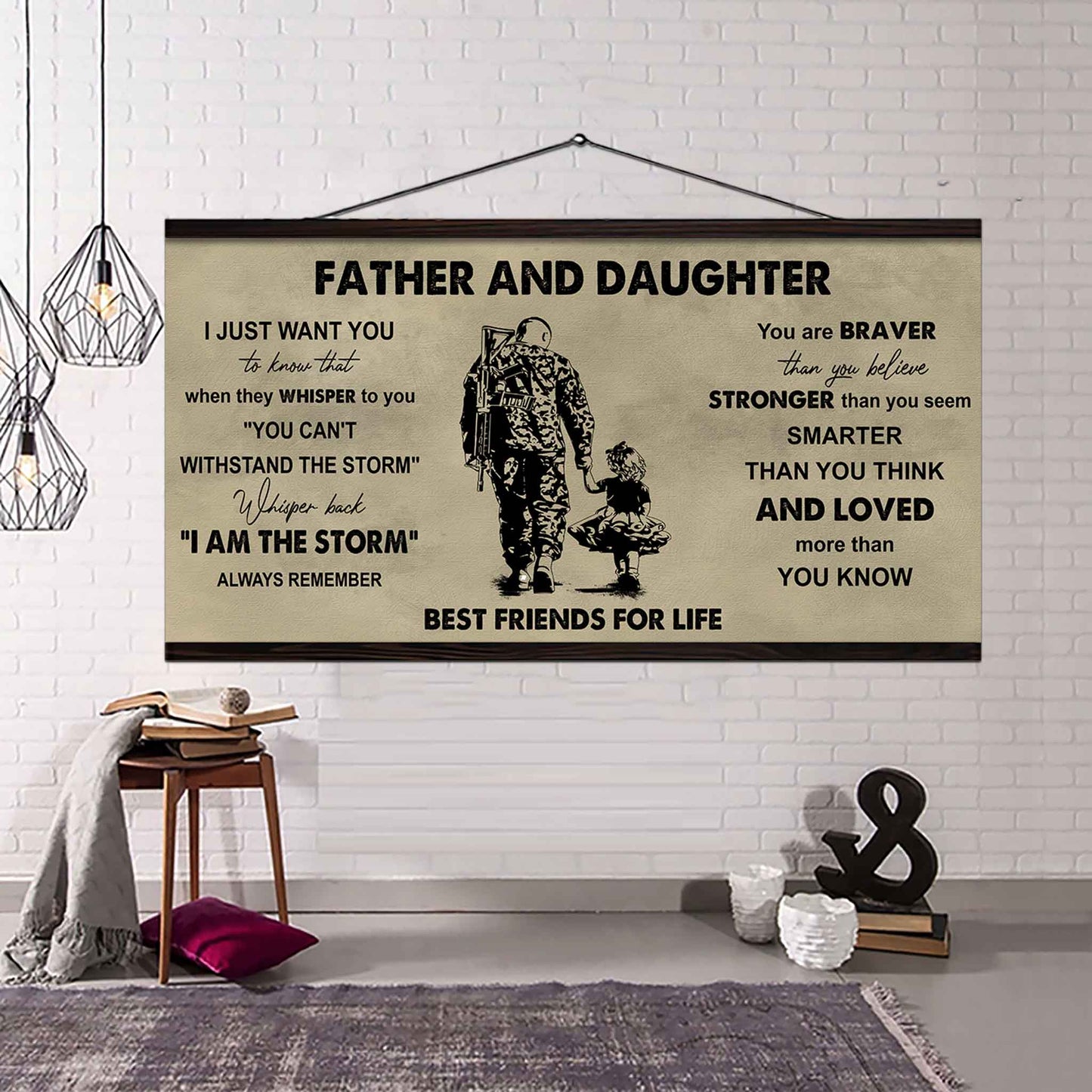 Family Poster Canvas To My Daughter When They Whisper To You - Whisper Back I Am The Storm