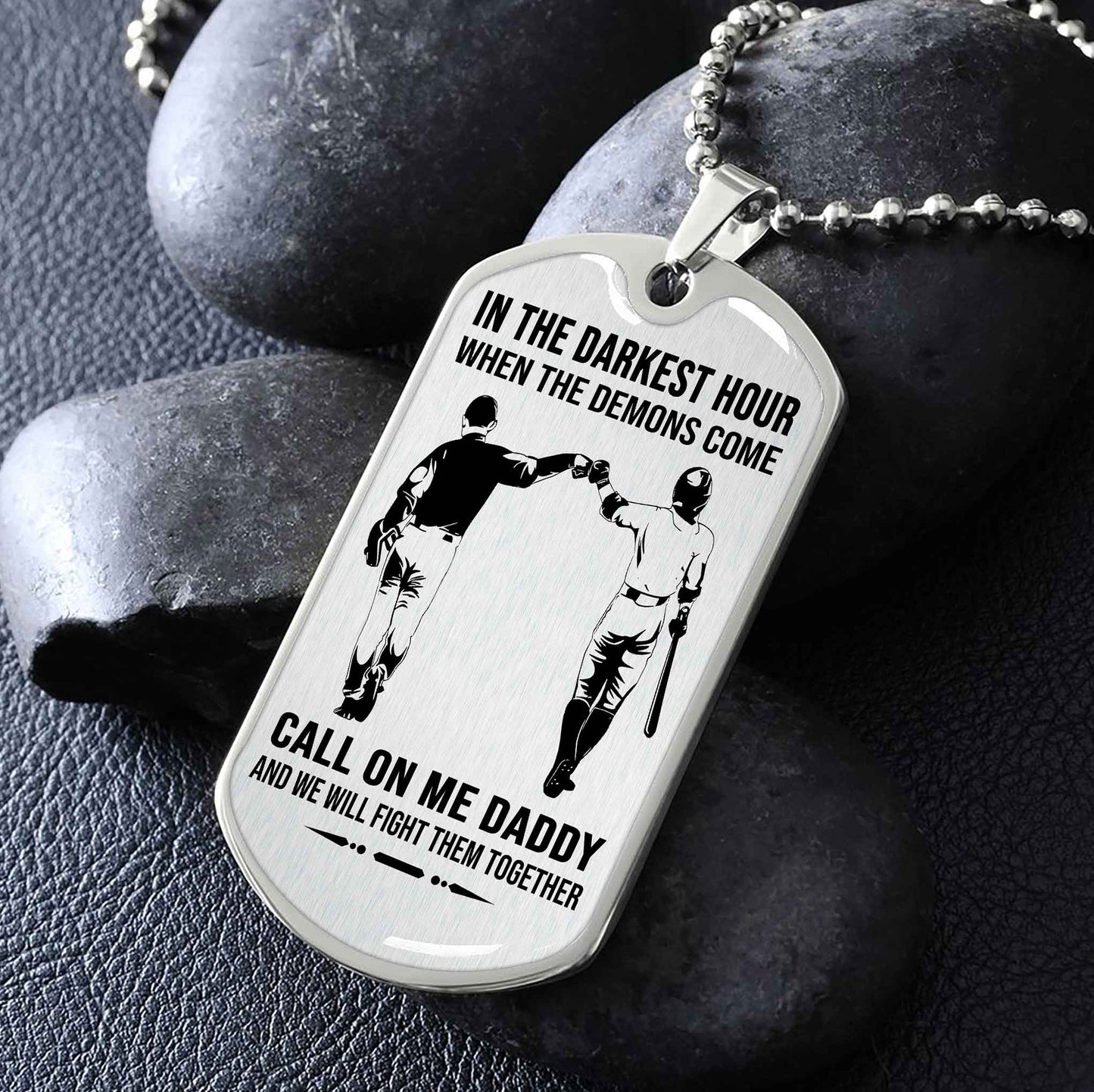 DRB PC Military Chain Silver Plated 18K Gold Plated Call On Me Daddy Gift For Your Dad
