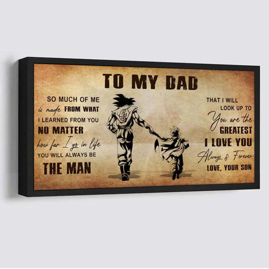 DRB To The Man Who Taught Me Everything - You Will Always Be My Hero Poster Canvas Gift For Father - Photo Upload