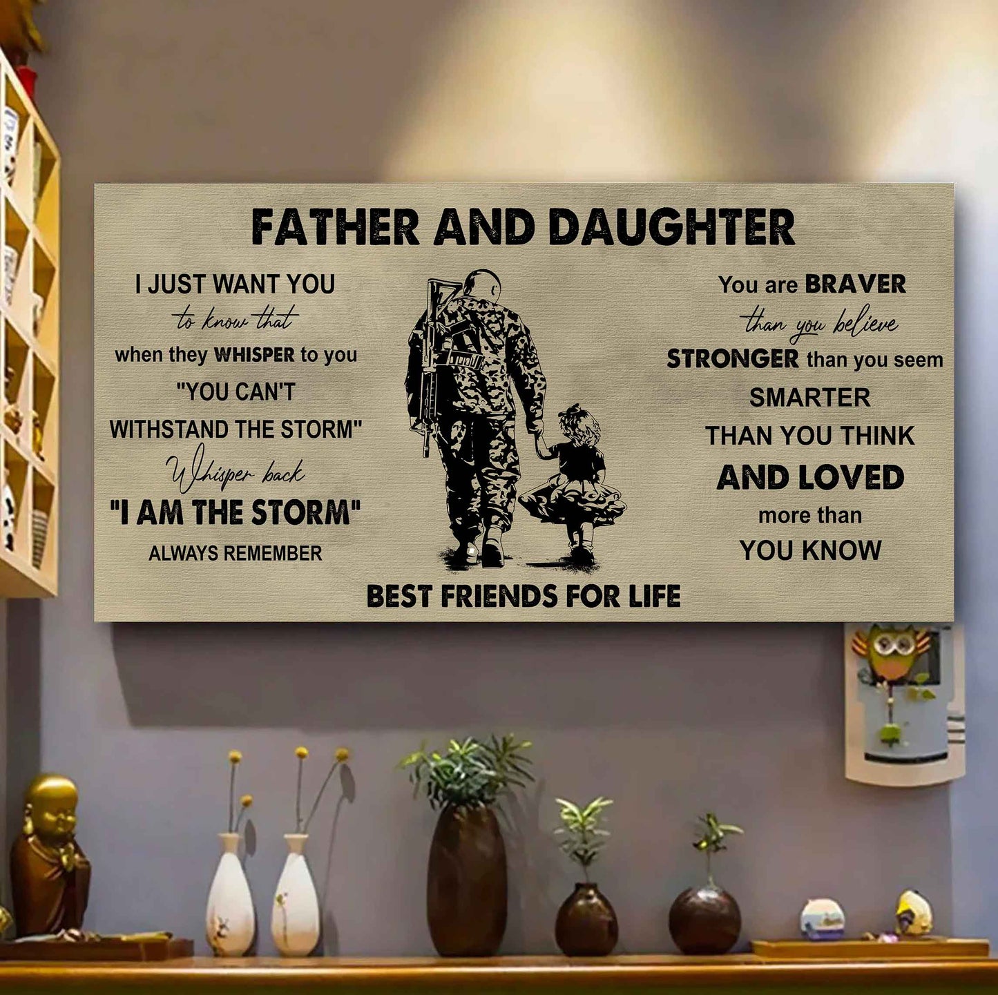 Family Poster Canvas To My Daughter When They Whisper To You - Whisper Back I Am The Storm
