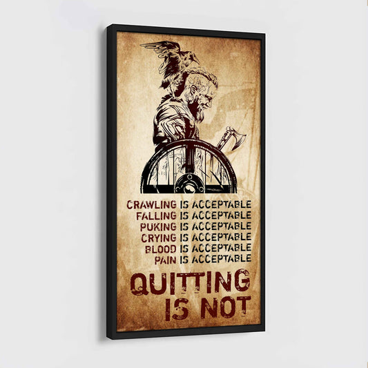 Warrior Quiting Is Not Poster Canvas Motivation Canvas Gift For You