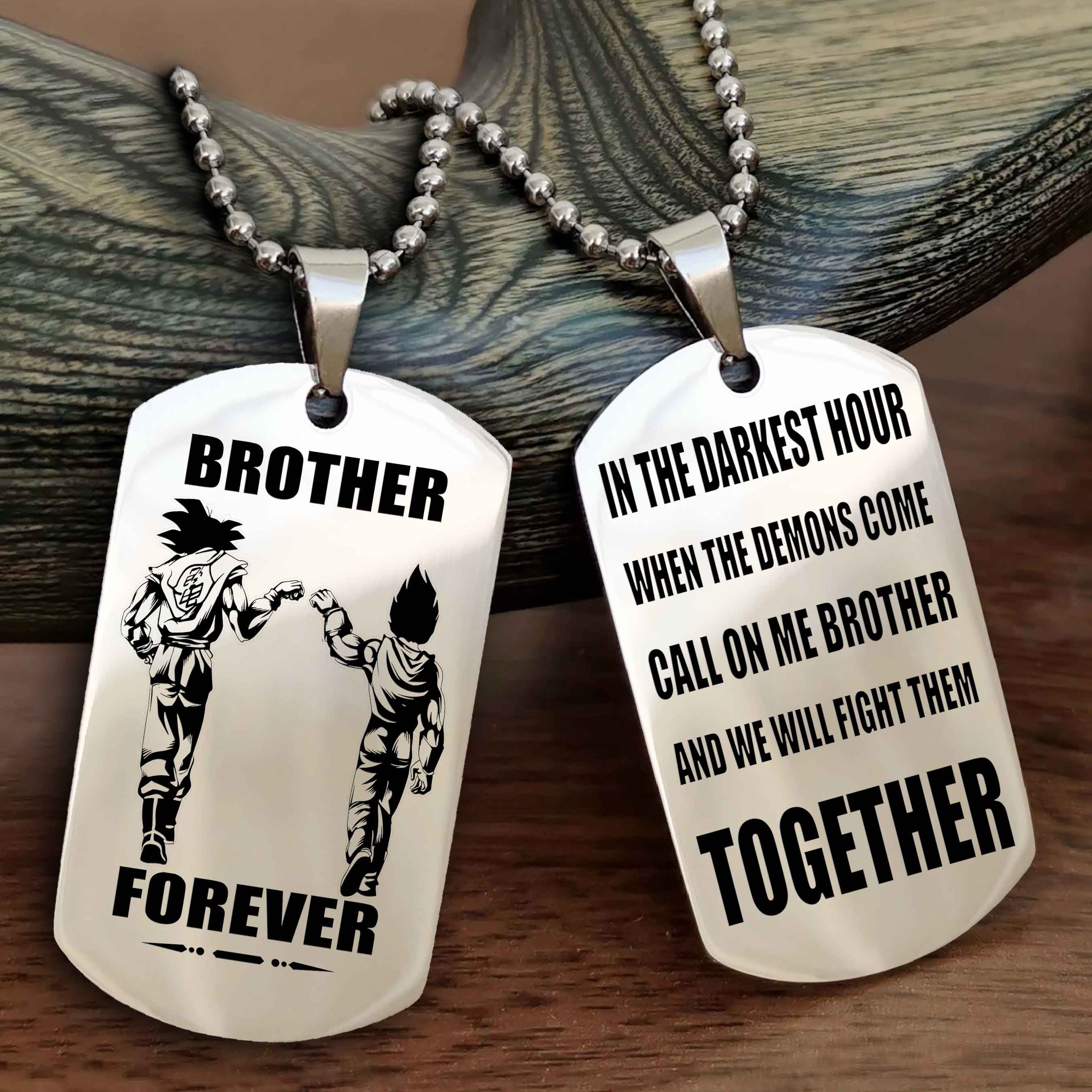 DRB Personalized Double Sided Dog Tag For My Brother - Call On Me Brother And We Will Fight Them Together Gift For Your Friend