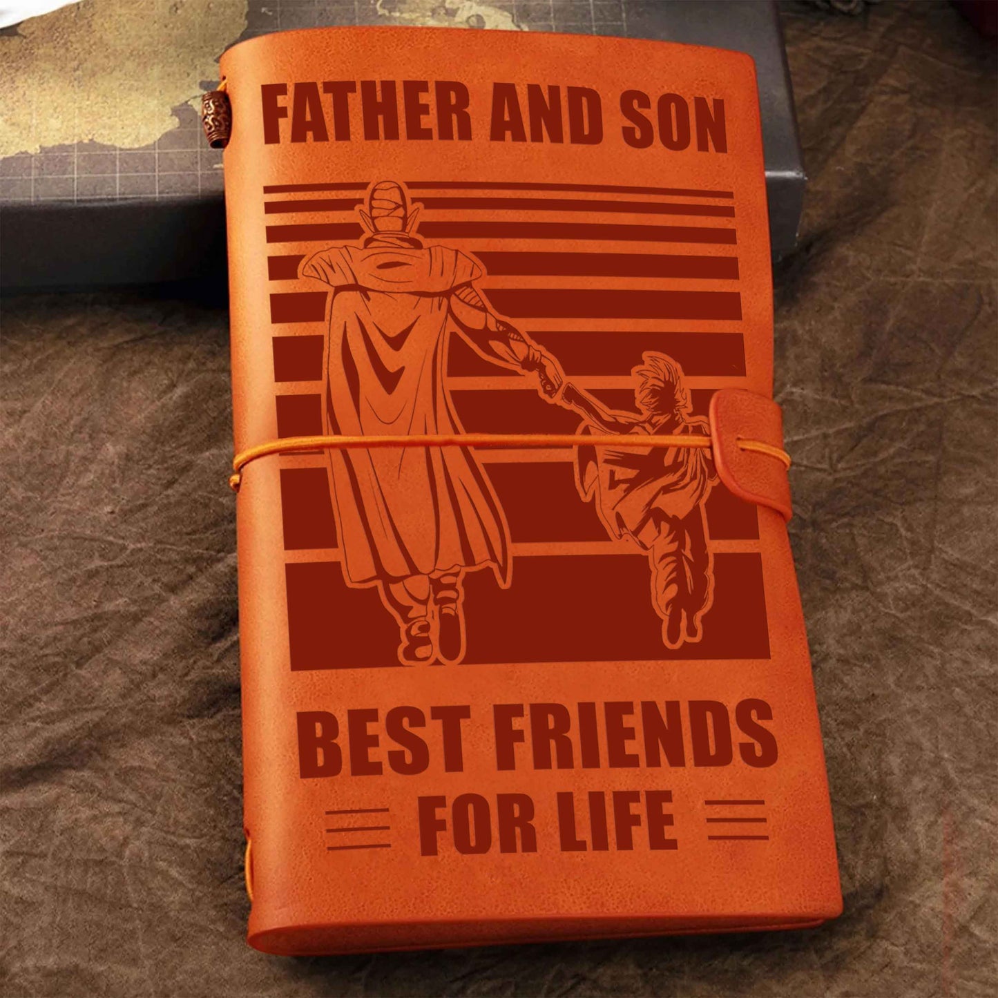 Family Customizable vintage journal notebook, Father And Son Best Friend For Life Vintagegift For Father Day
