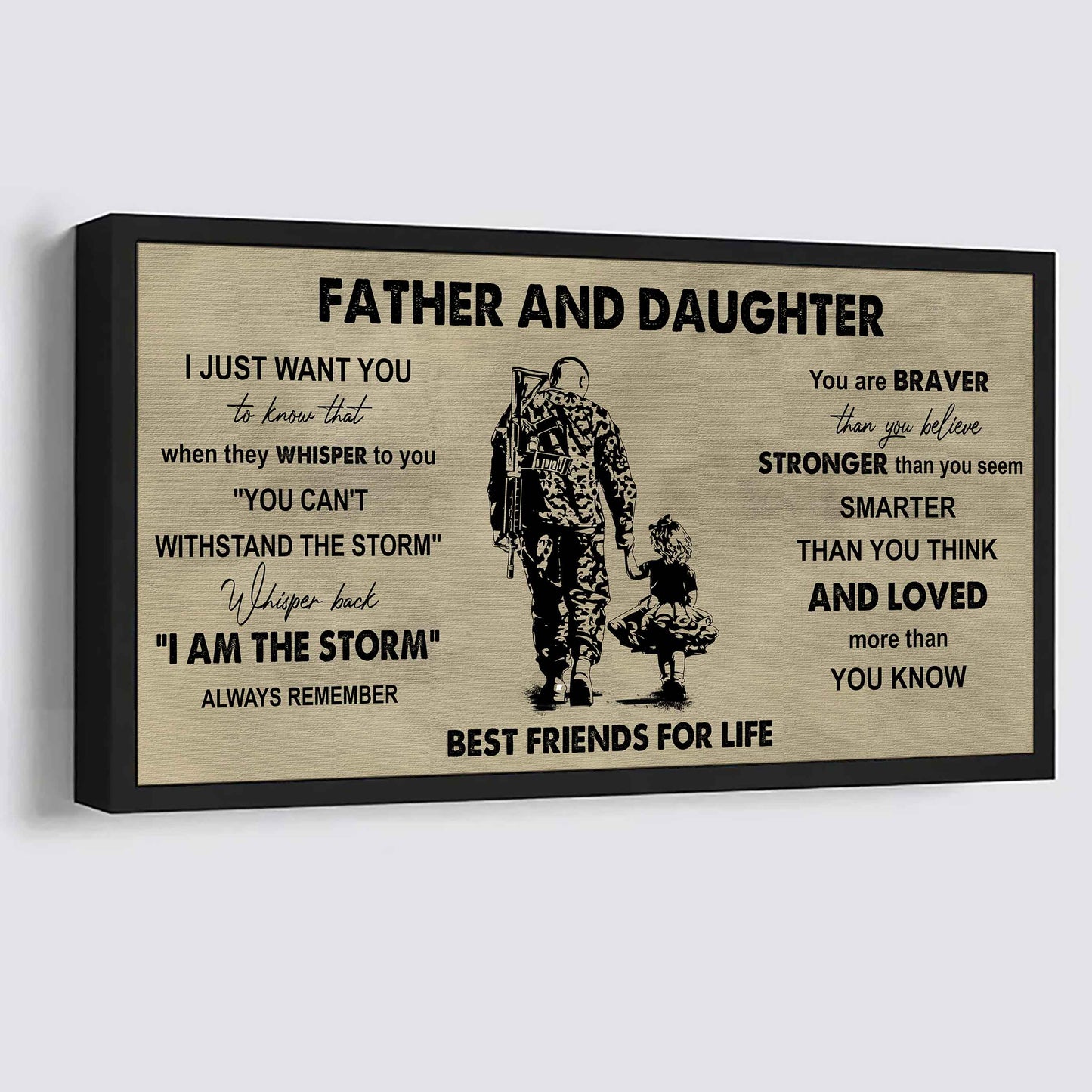 Family Poster Canvas To My Daughter When They Whisper To You - Whisper Back I Am The Storm