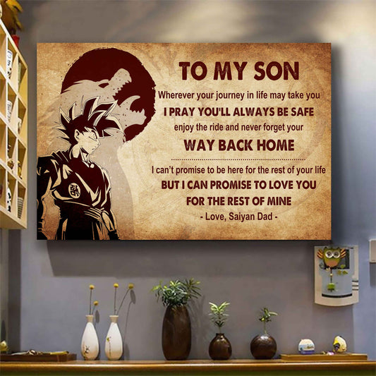 New Version Warrior Poster Canvas Your Way Back Home From Dad To Son Gift For Your Son Motivational Quotes