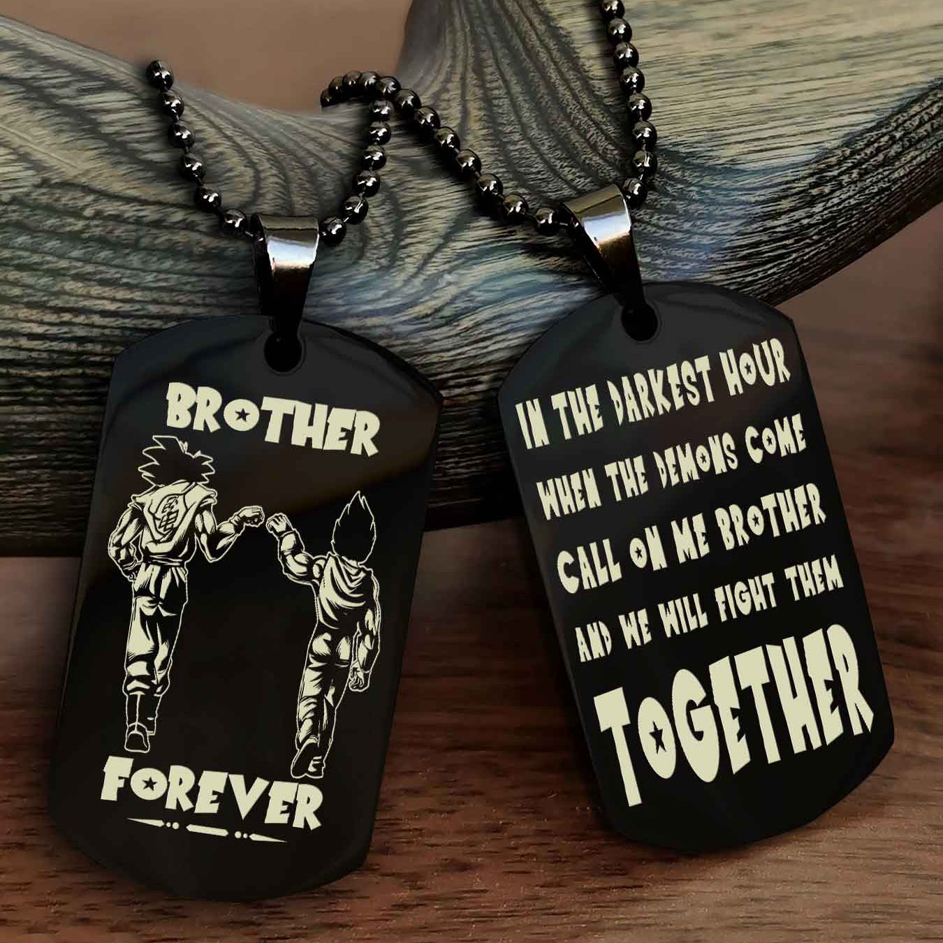 DRB Brother Personalized Double Sided Dog Tag For My Brother - Call On Me Brother And We Will Fight Them Together Gift For Your Friend