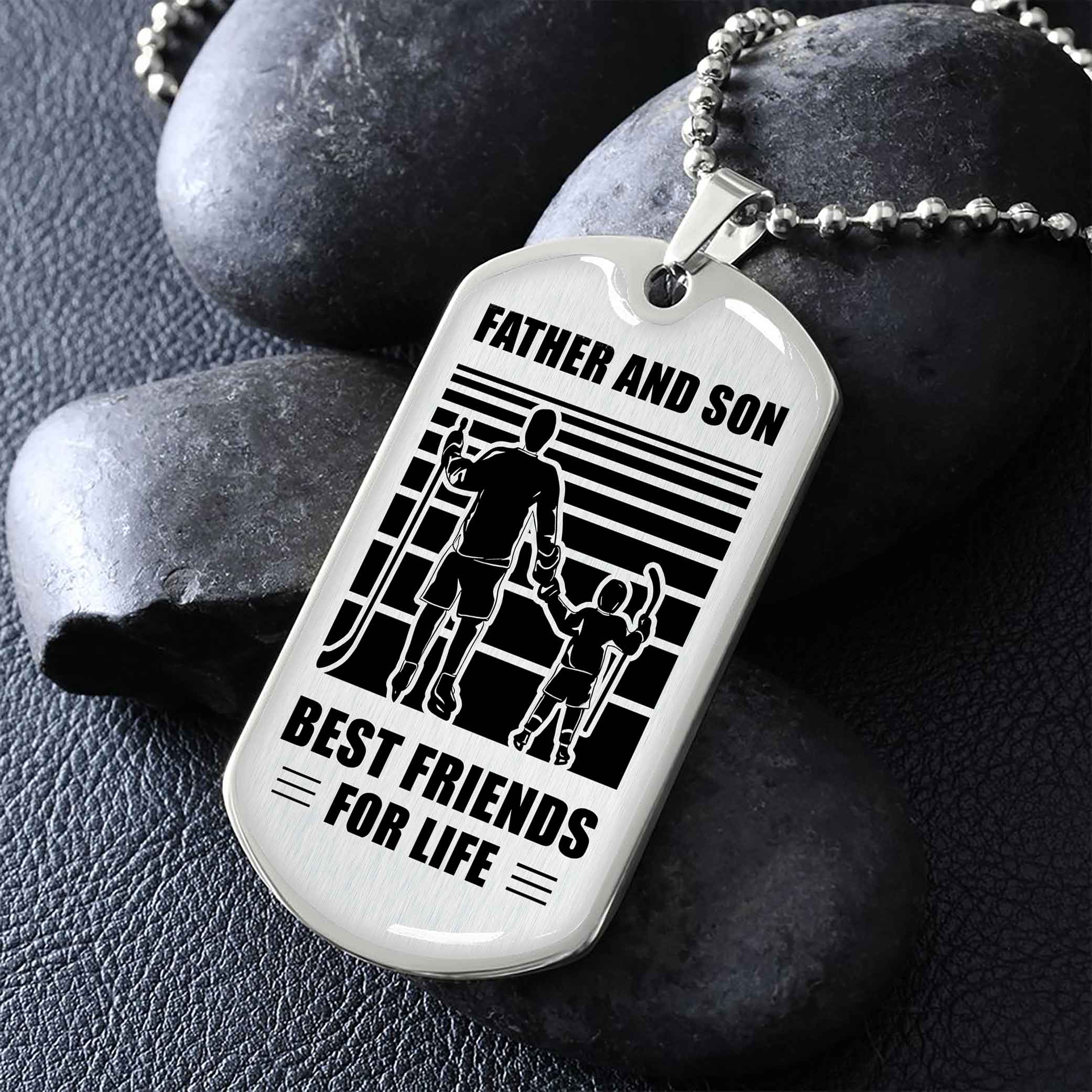 Family Military Chain Silver Plated 18K Gold Plated Father And Son Best Friend For Life Gift For Your Son