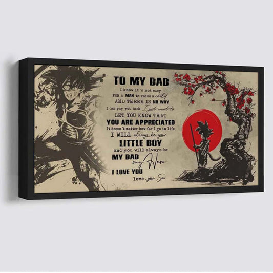 DRB To The Man Who Taught Me Everything - You Will Always Be My Hero Poster Canvas Gift For Father - Photo Upload