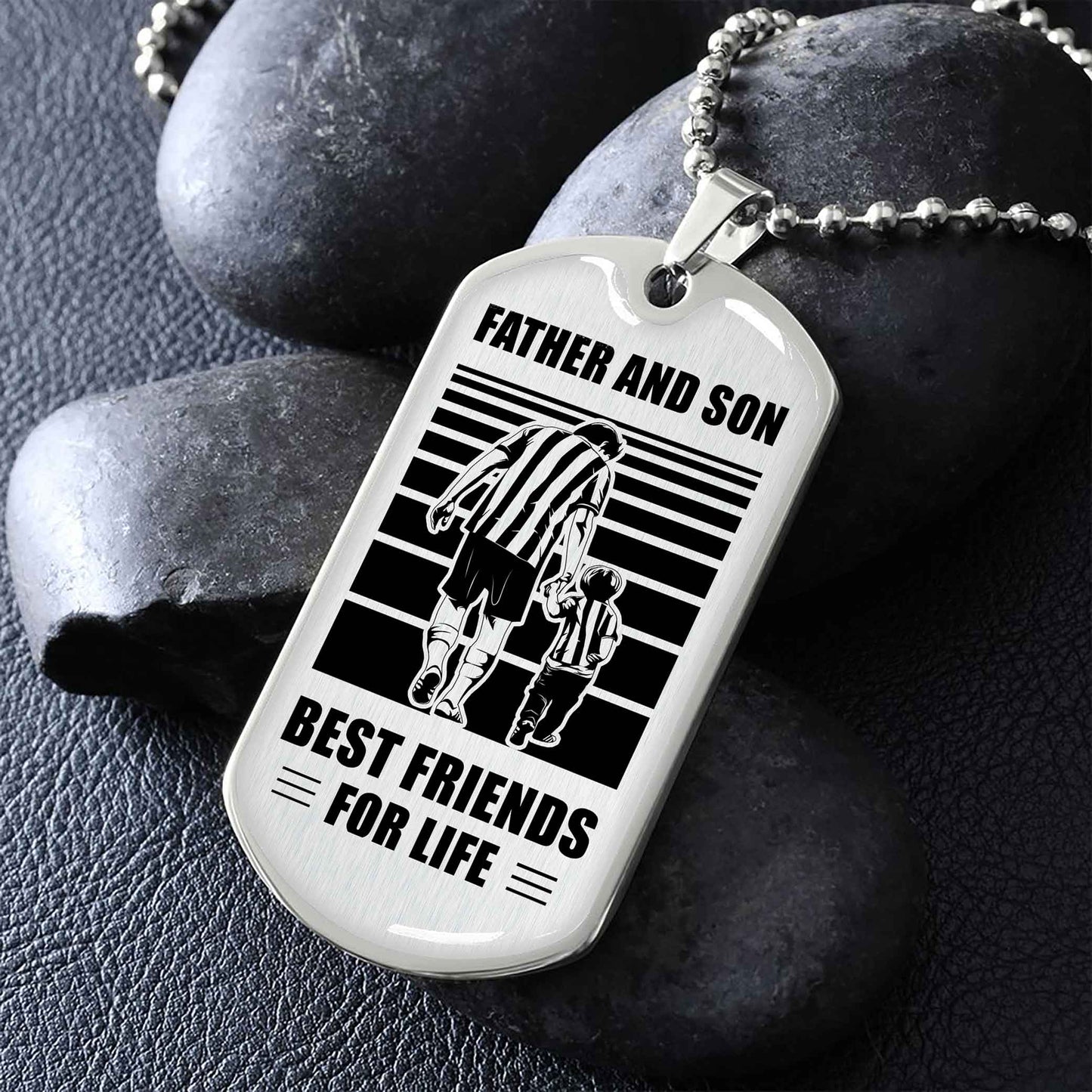 PC-GH Military Chain Silver Plated 18K Gold Plated Father And Son Best Friend For Life Gift For Your Son