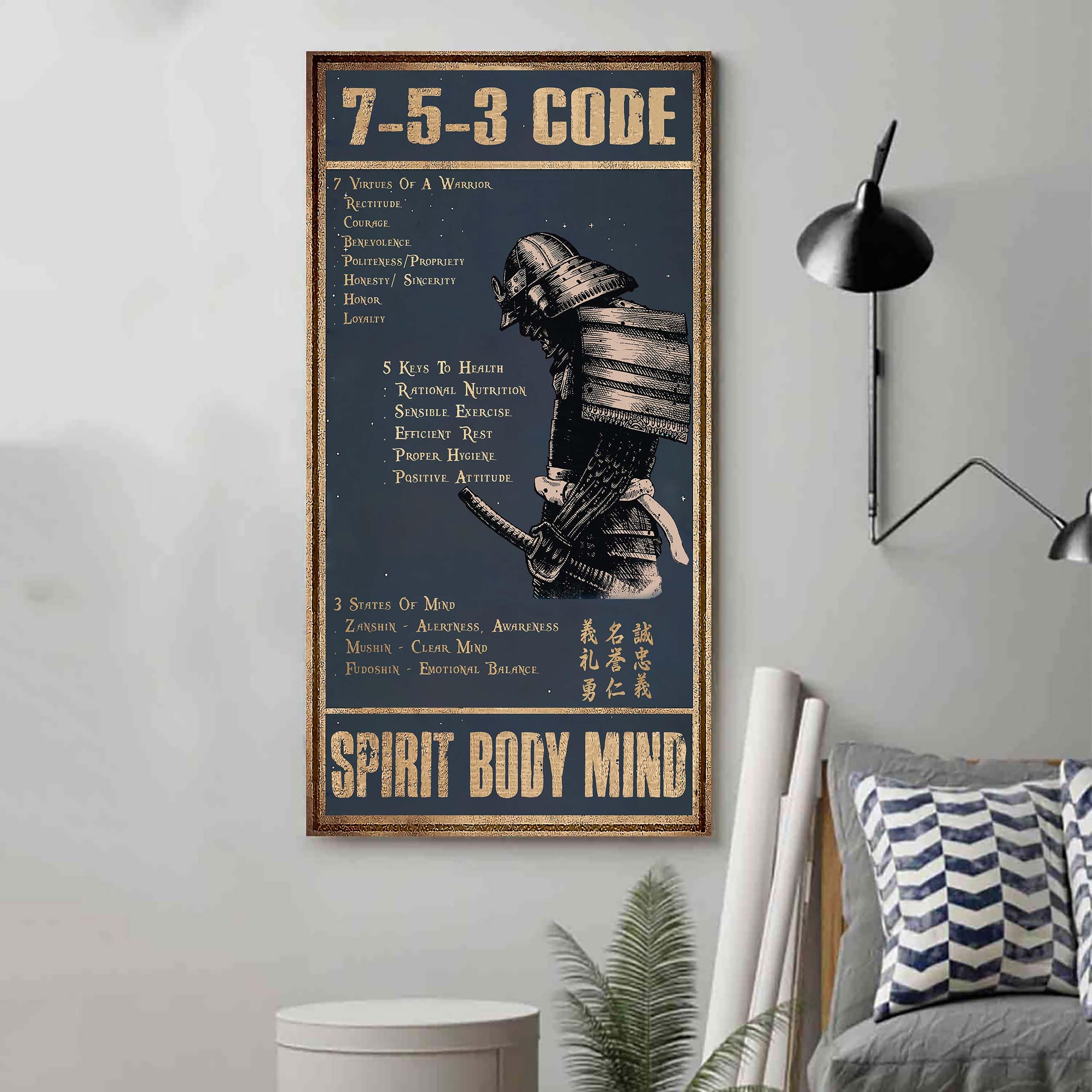 Samurai 7 5 3 Code New Vertical Poster Canvas Wall Art (VER2)