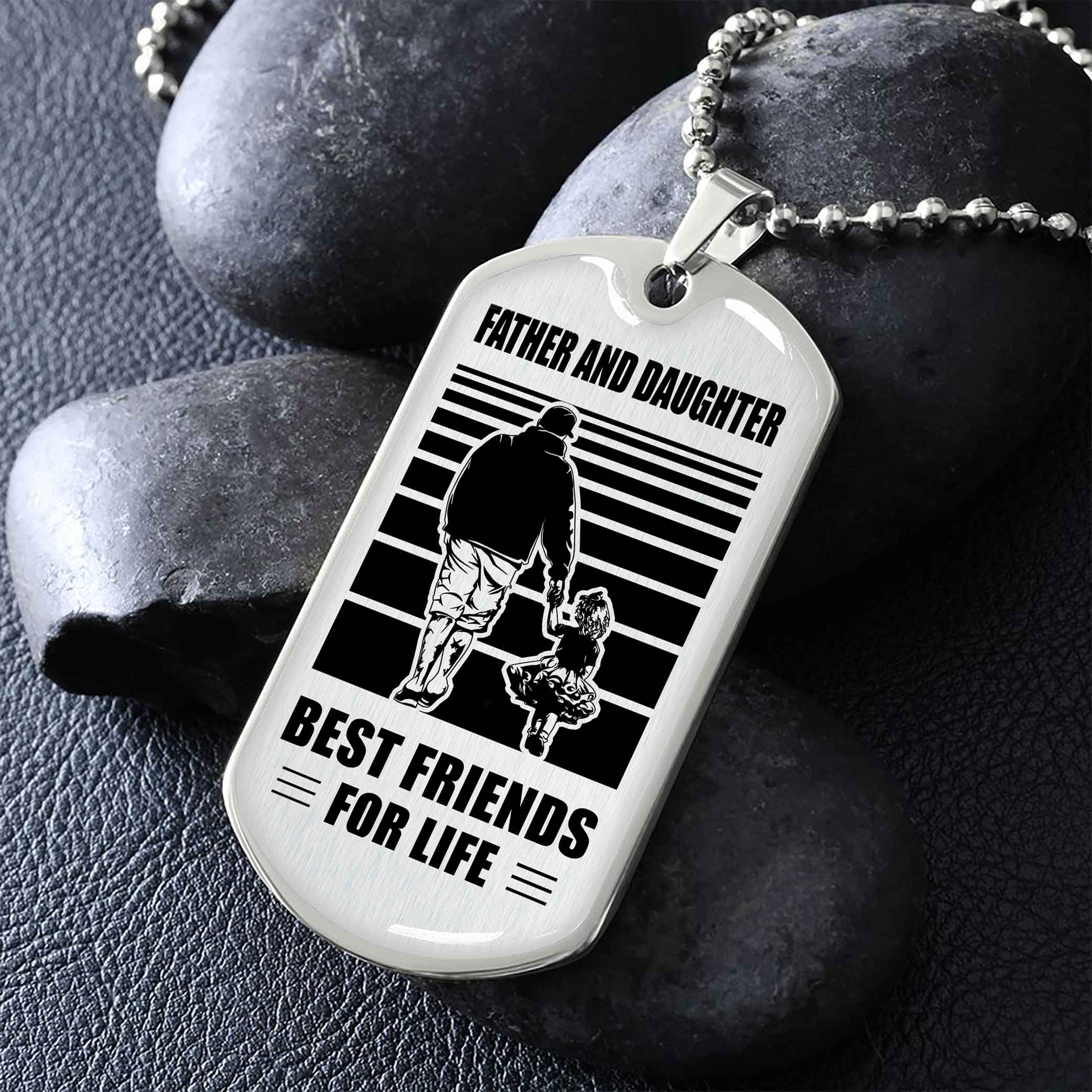Family Military Chain Silver Plated 18K Gold Plated Father And Son Best Friend For Life Gift For Your Son