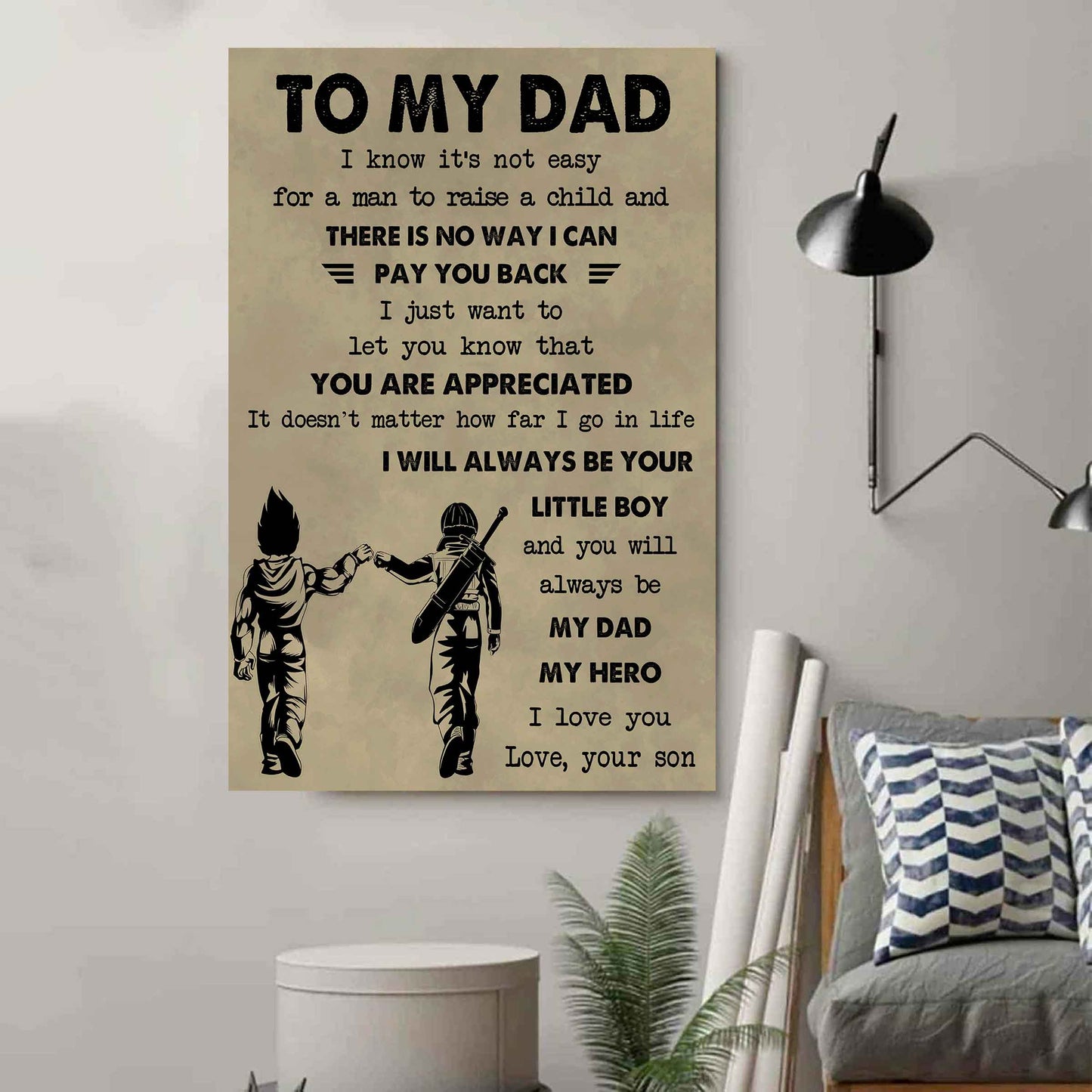 DRB Poster Canvas To My Dad-I love you in every universe