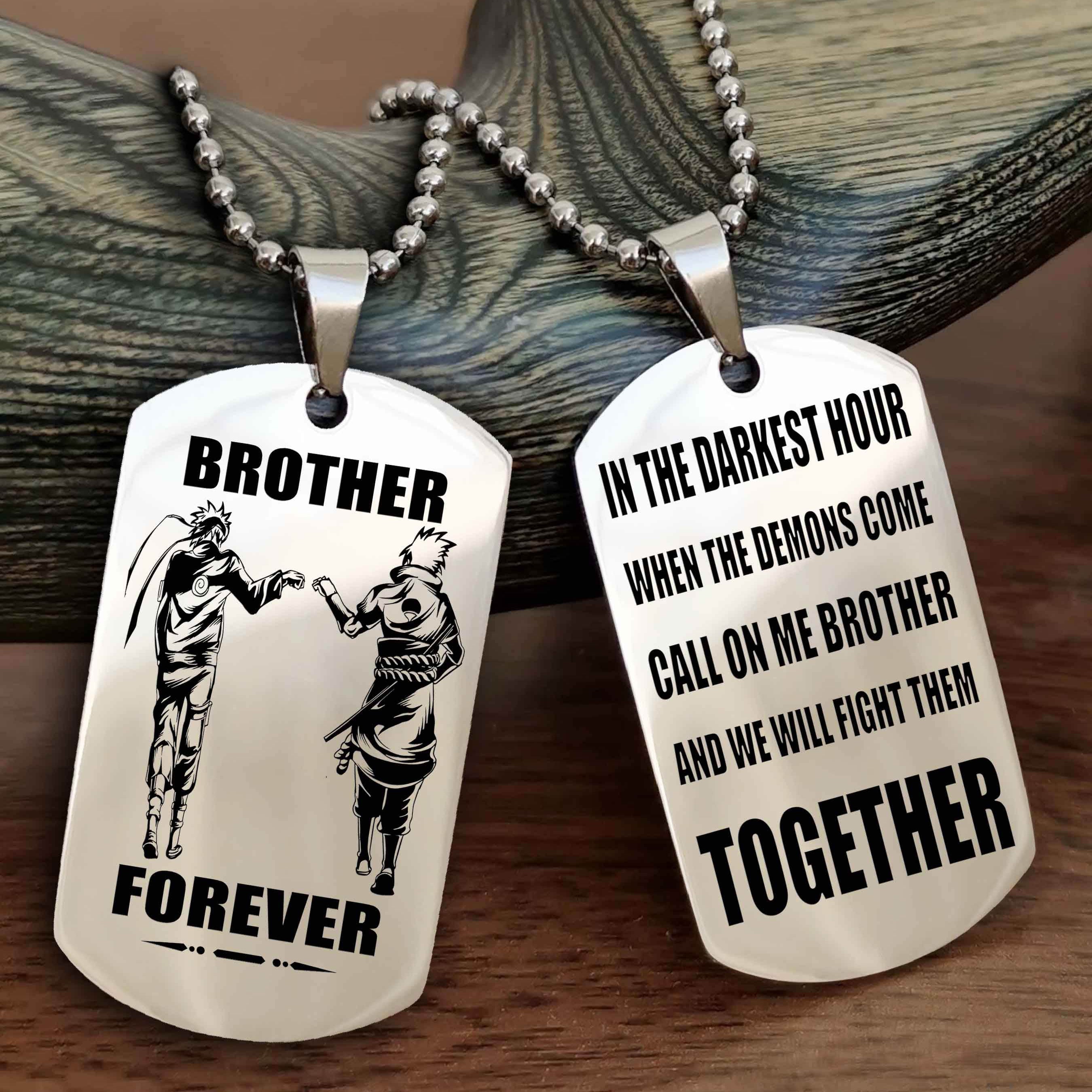 Viking 3 Brother Personalized Double Sided Dog Tag For My Brother - Call On Me Brother And We Will Fight Them Together Gift For Your Friend