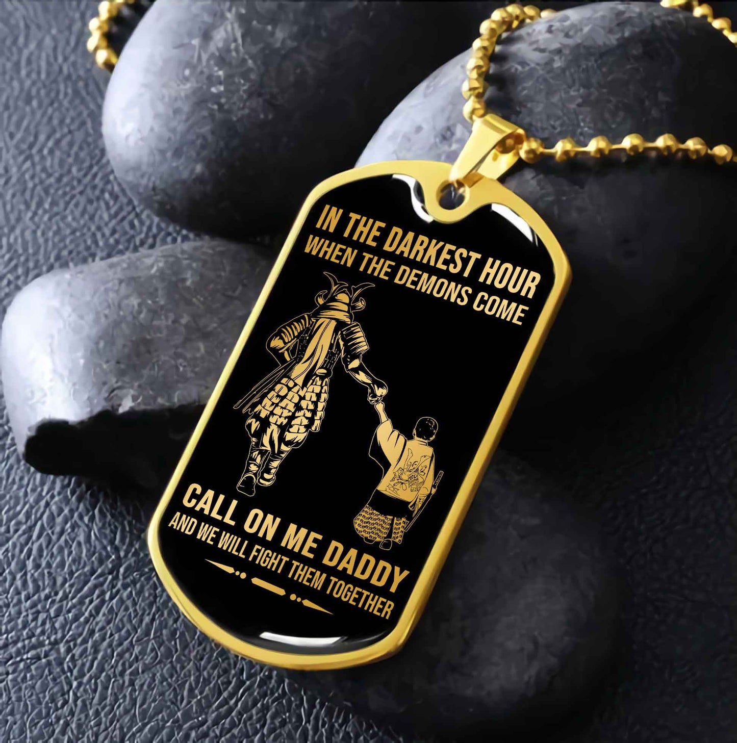 DRB PC Military Chain Silver Plated 18K Gold Plated Call On Me Daddy Gift For Your Dad