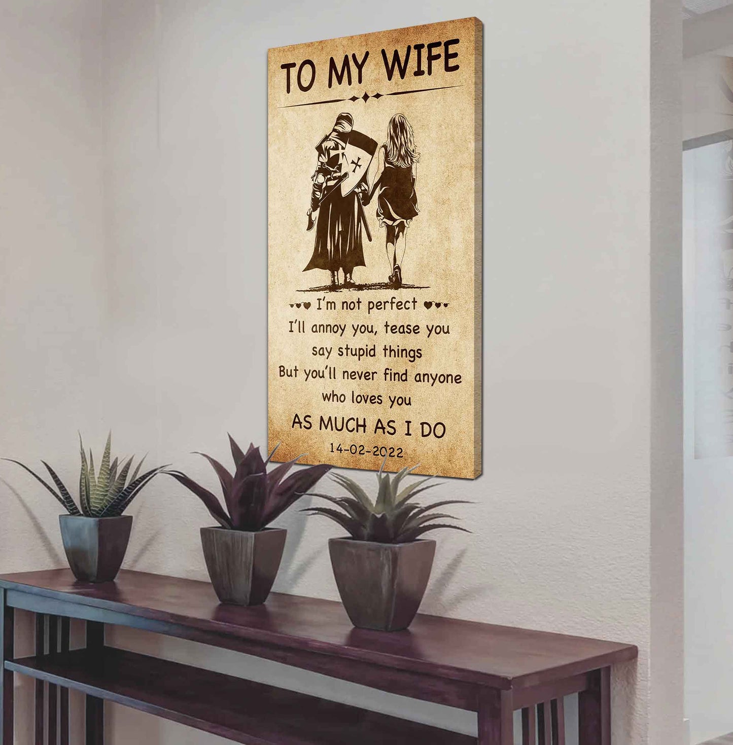 Family Poster Canvas To My Wife - I Am Not Perfect