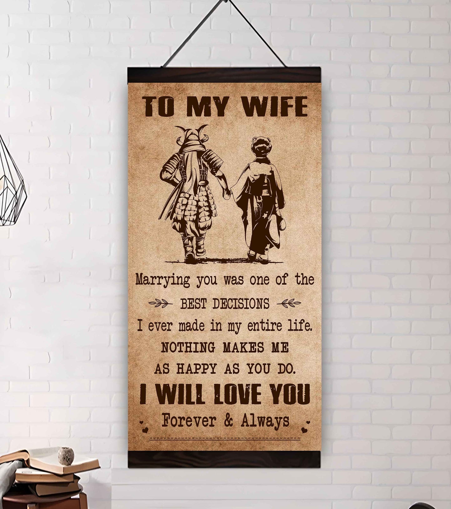 Family Poster Canvas To My Wife Marrying You Was One Of The Best Decisions - I Will Love You Forever And Always Gift For Your Wife