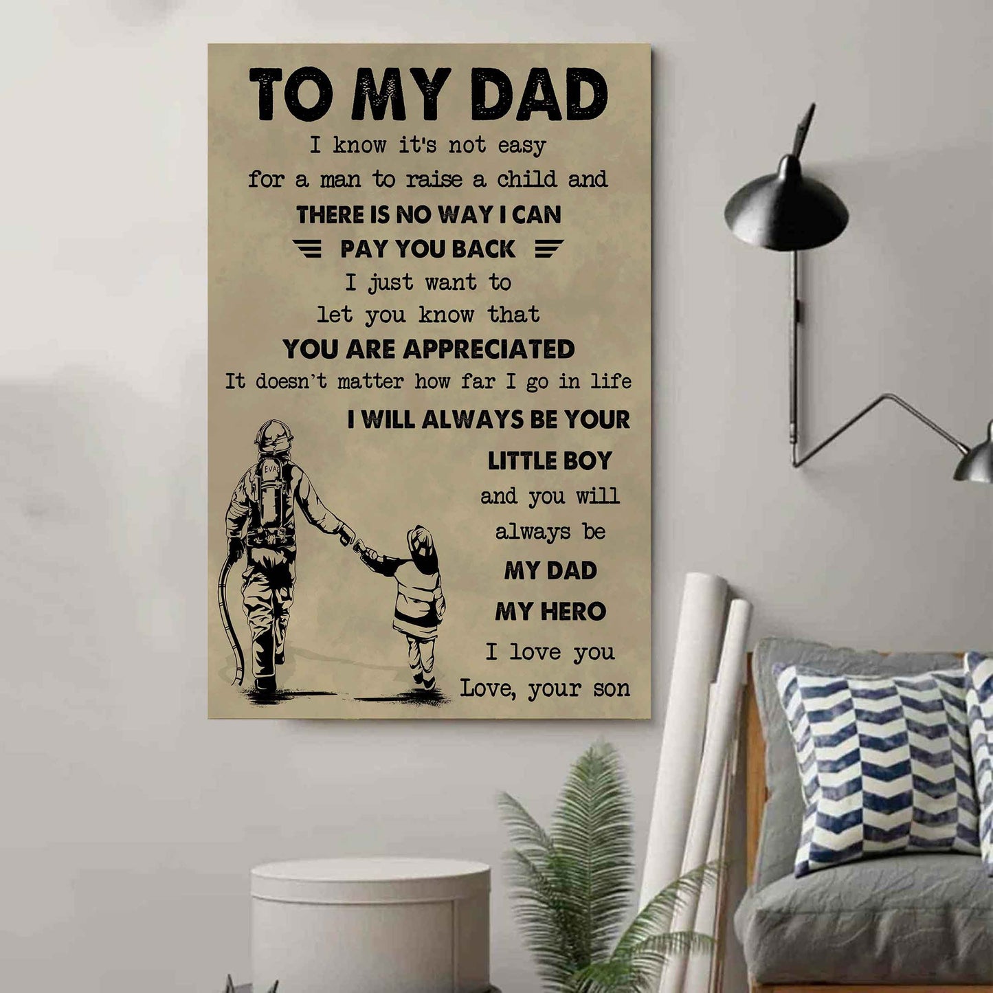 DRB Poster Canvas To My Dad-I love you in every universe
