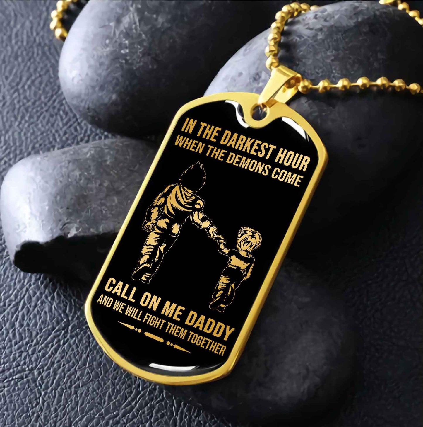 DRB PC Military Chain Silver Plated 18K Gold Plated Call On Me Daddy Gift For Your Dad