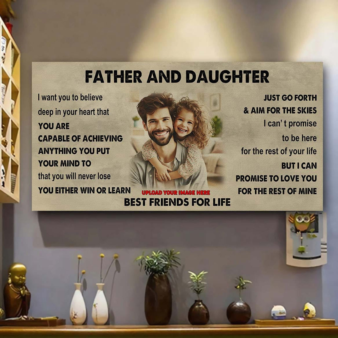DRB Father And Daughter Best Friends For Life - Ver 2 You Will Never Lose Poster Canvas Gift For Daughter From Father