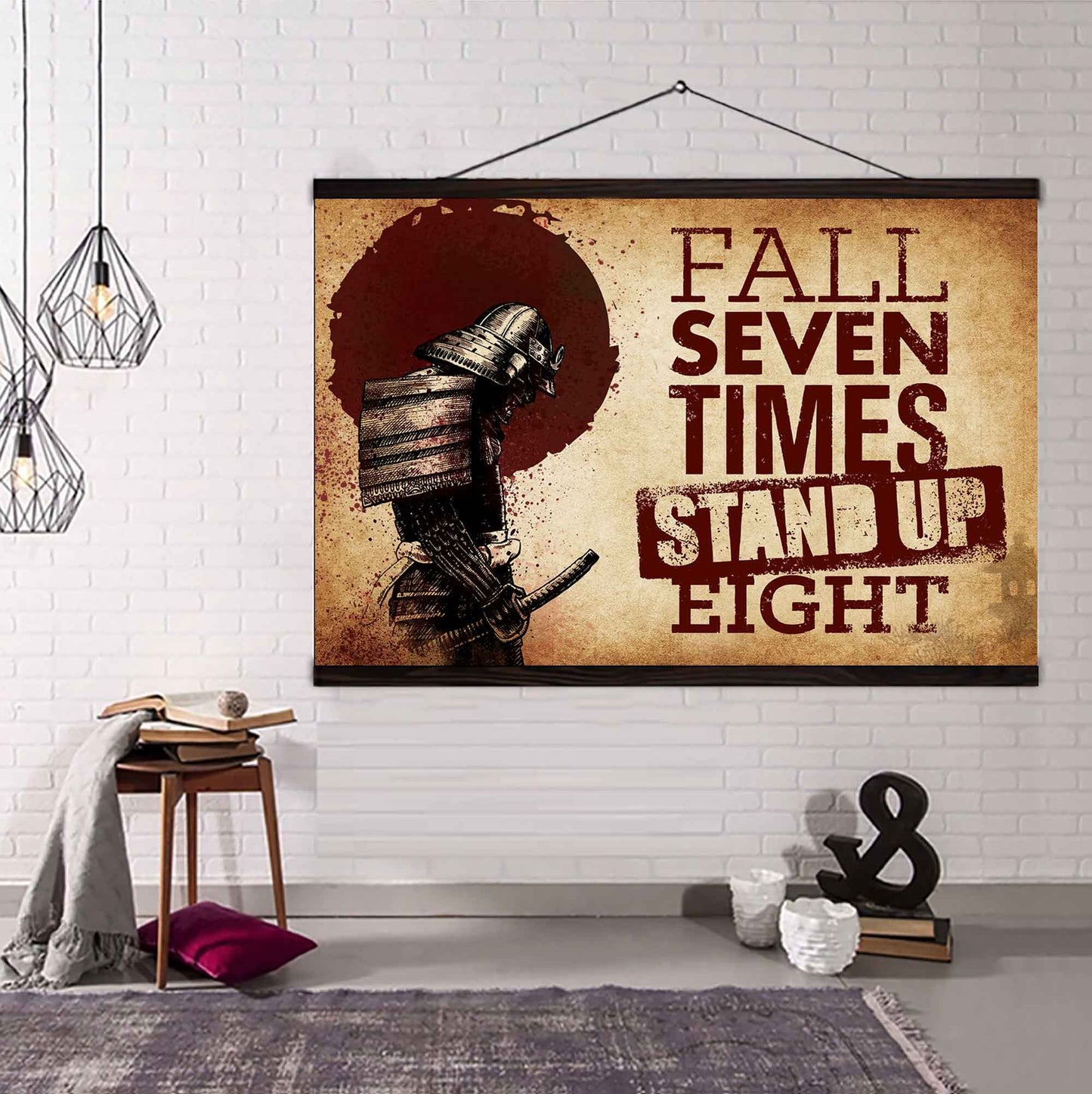 DRB Poster Canvas Fall Down Seven Times Stand Up Eight