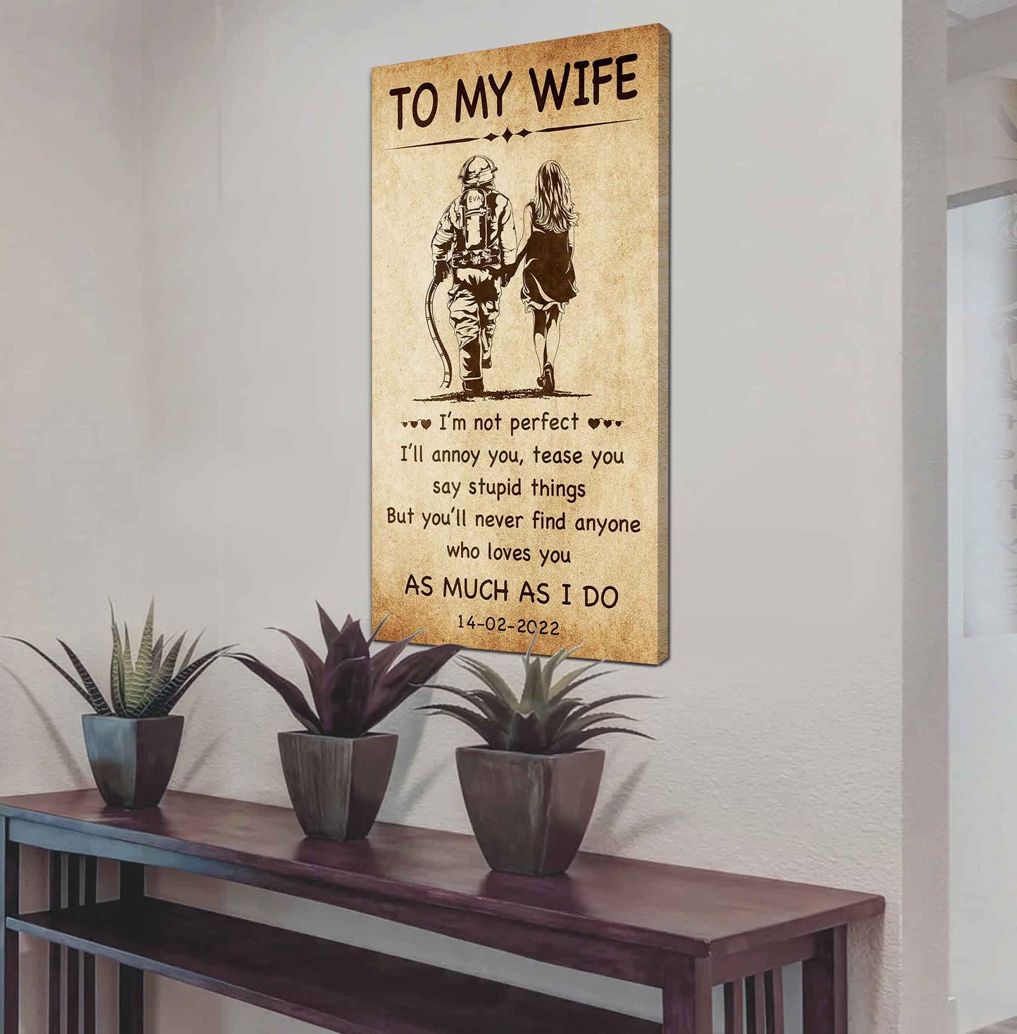 Family Poster Canvas To My Wife - I Am Not Perfect
