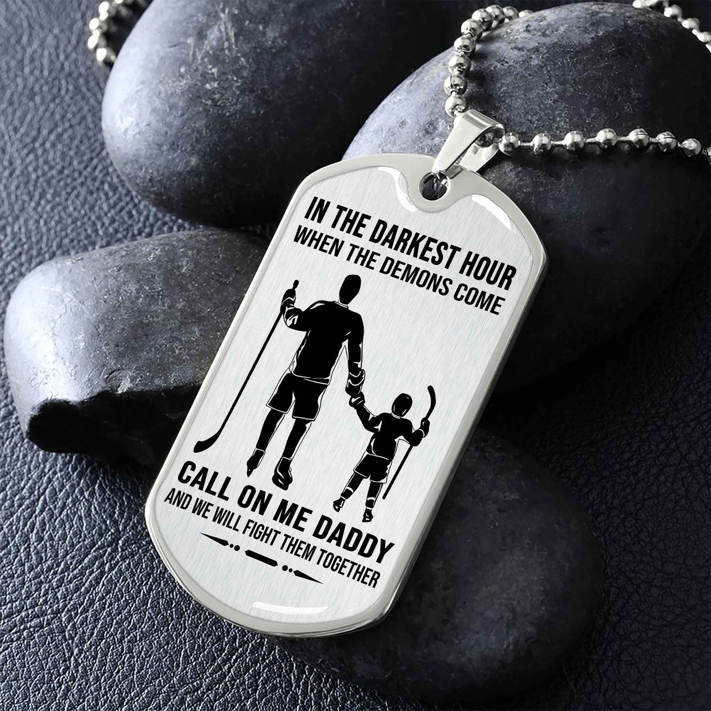DRB PC Military Chain Silver Plated 18K Gold Plated Call On Me Daddy Gift For Your Dad