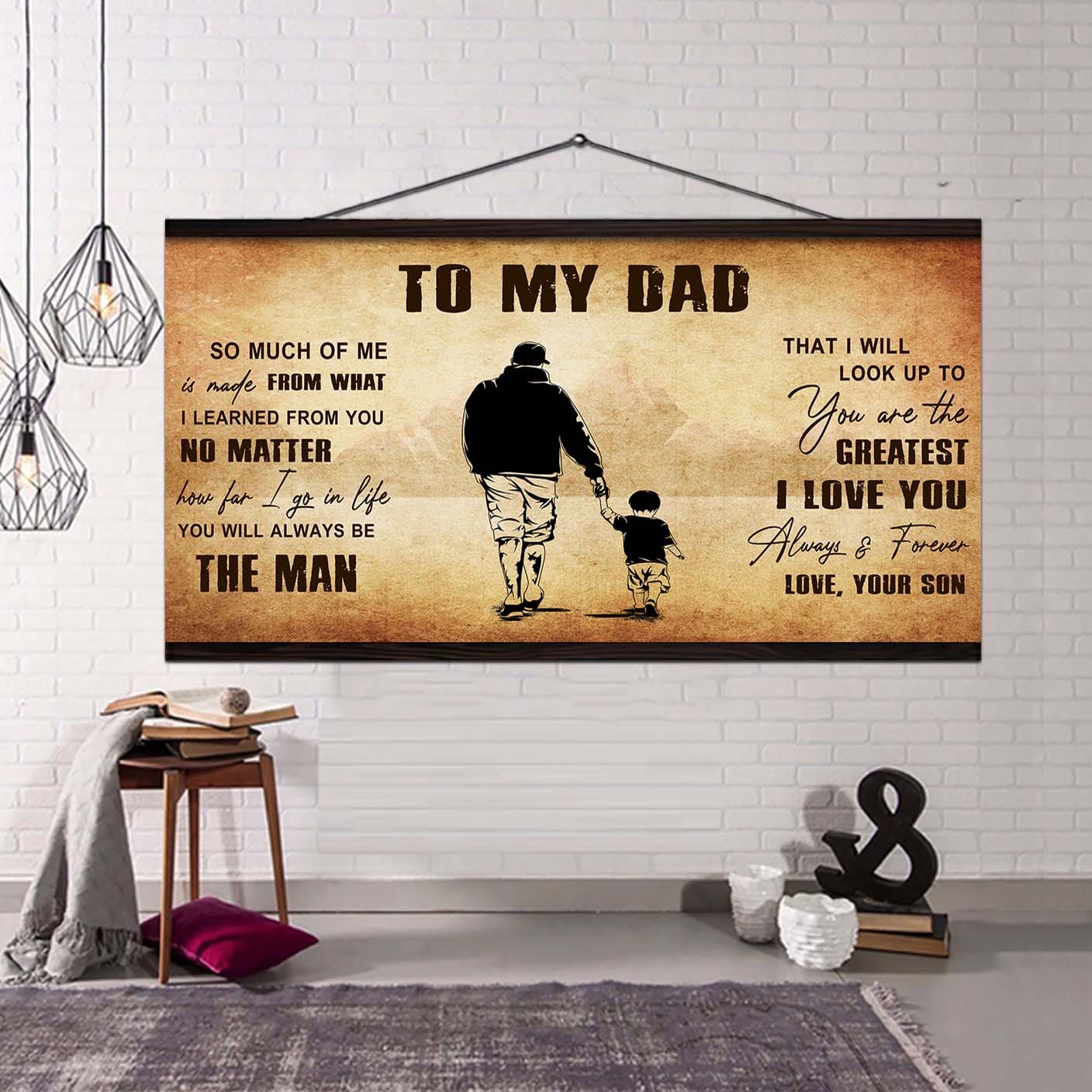 DRB To My Dad - You Are The Greatest I Love You Poster Canvas Gift For Father From Son
