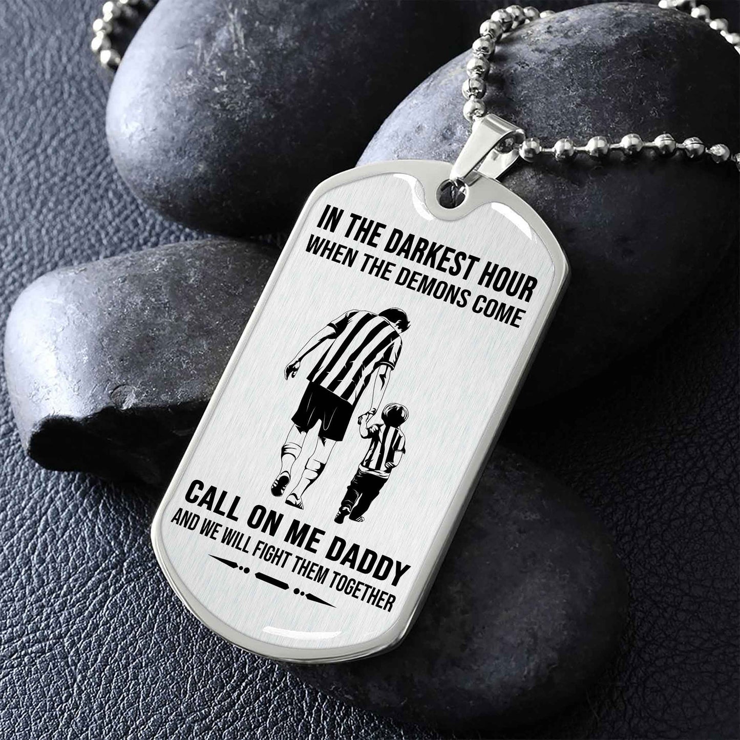 DRB PC Military Chain Silver Plated 18K Gold Plated Call On Me Daddy Gift For Your Dad