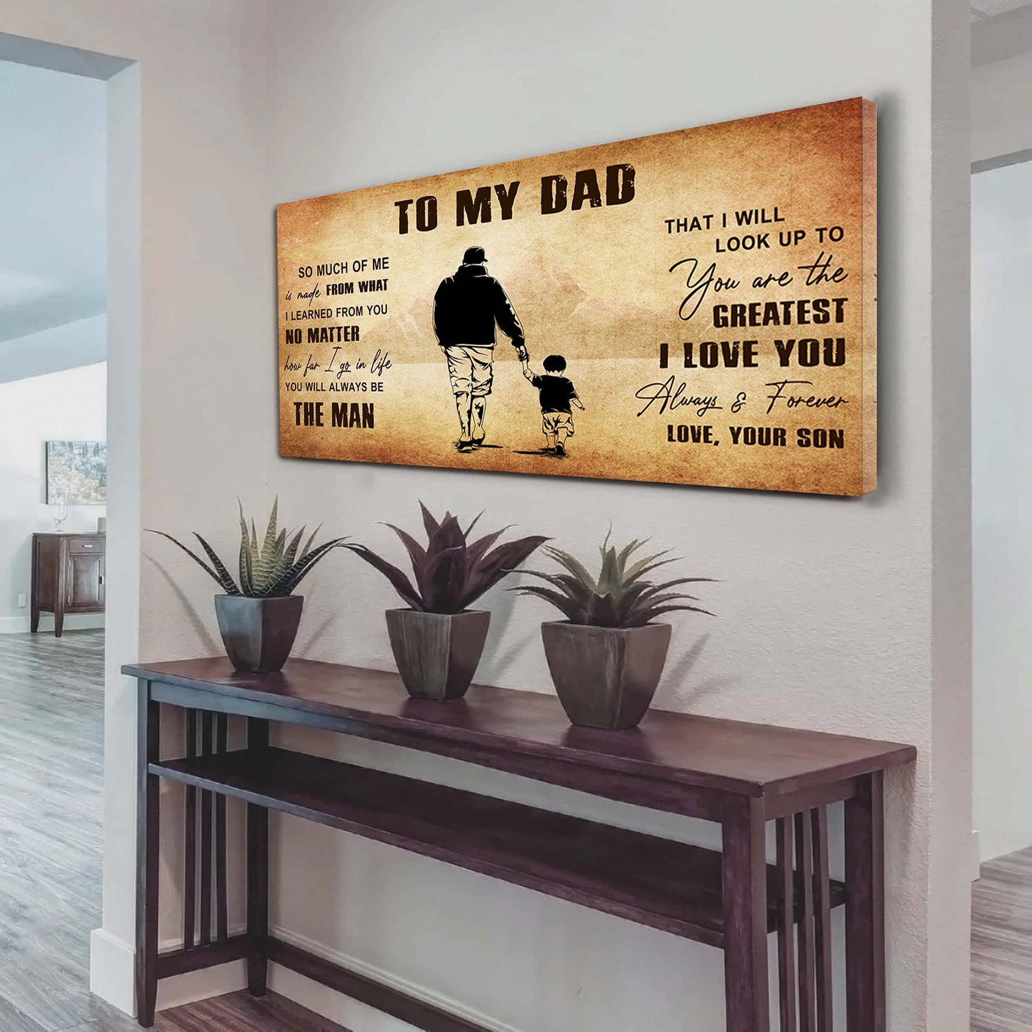 DRB To My Dad - You Are The Greatest I Love You Poster Canvas Gift For Father From Son