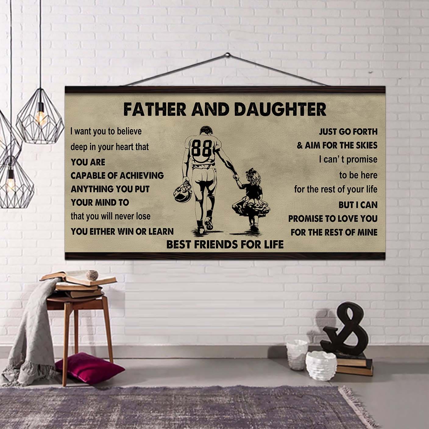 DRB Father And Daughter Best Friends For Life - Ver 2 You Will Never Lose Poster Canvas Gift For Daughter From Father