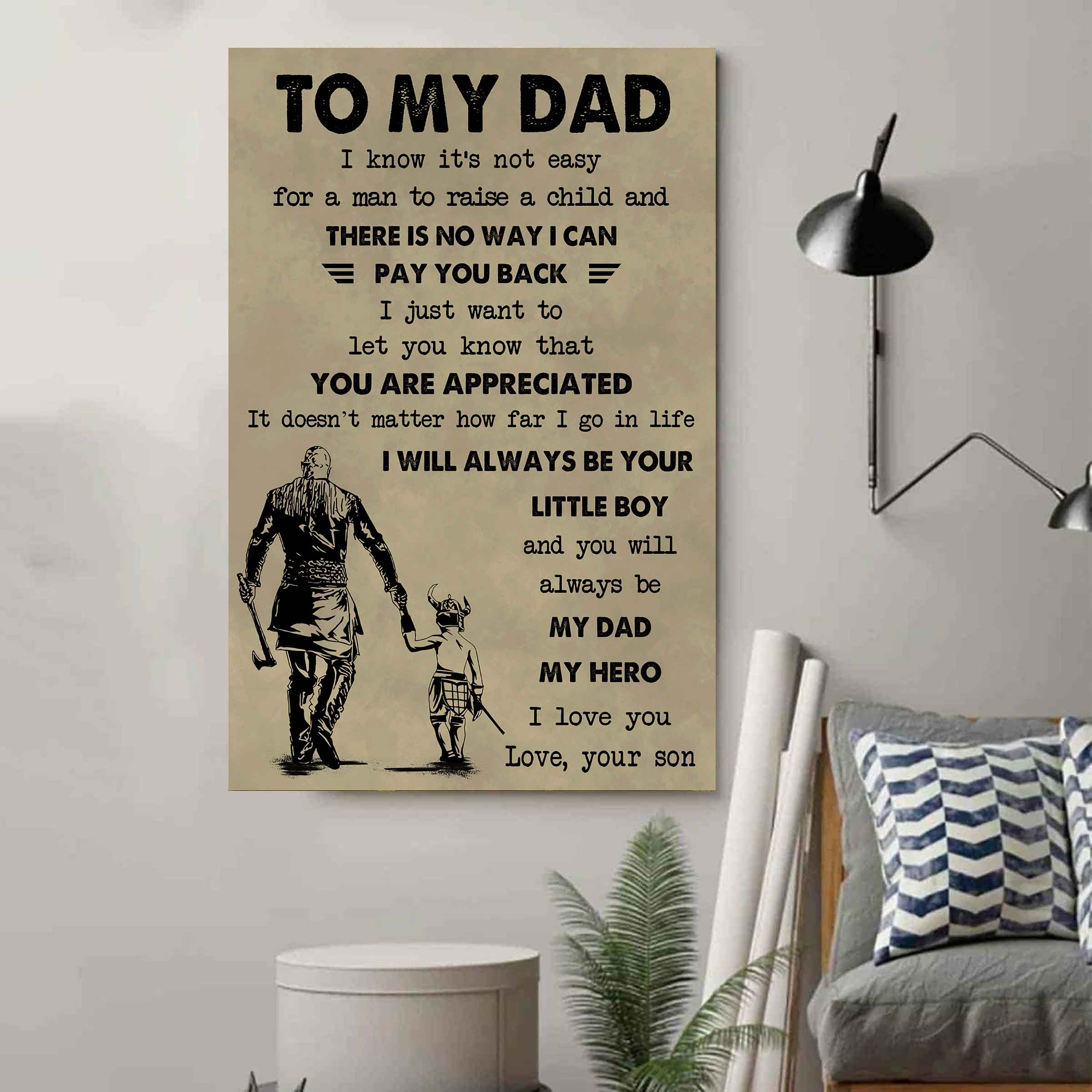 DRB Poster Canvas To My Dad-I love you in every universe