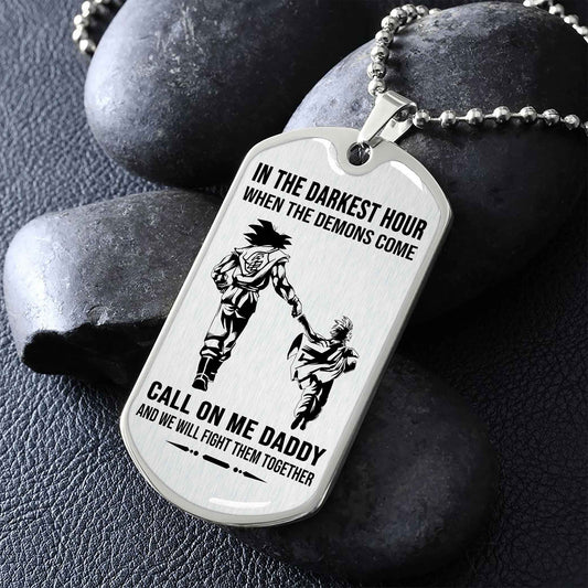 DRB GK Military Chain Silver Plated 18K Gold Plated Call On Me Daddy Gift For Your Dad