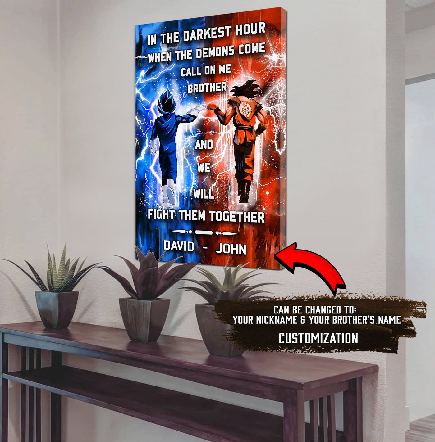 DRB Canvas Wall Art Call On Me Brother And We Will Fight Them Together Gift For Your Friend