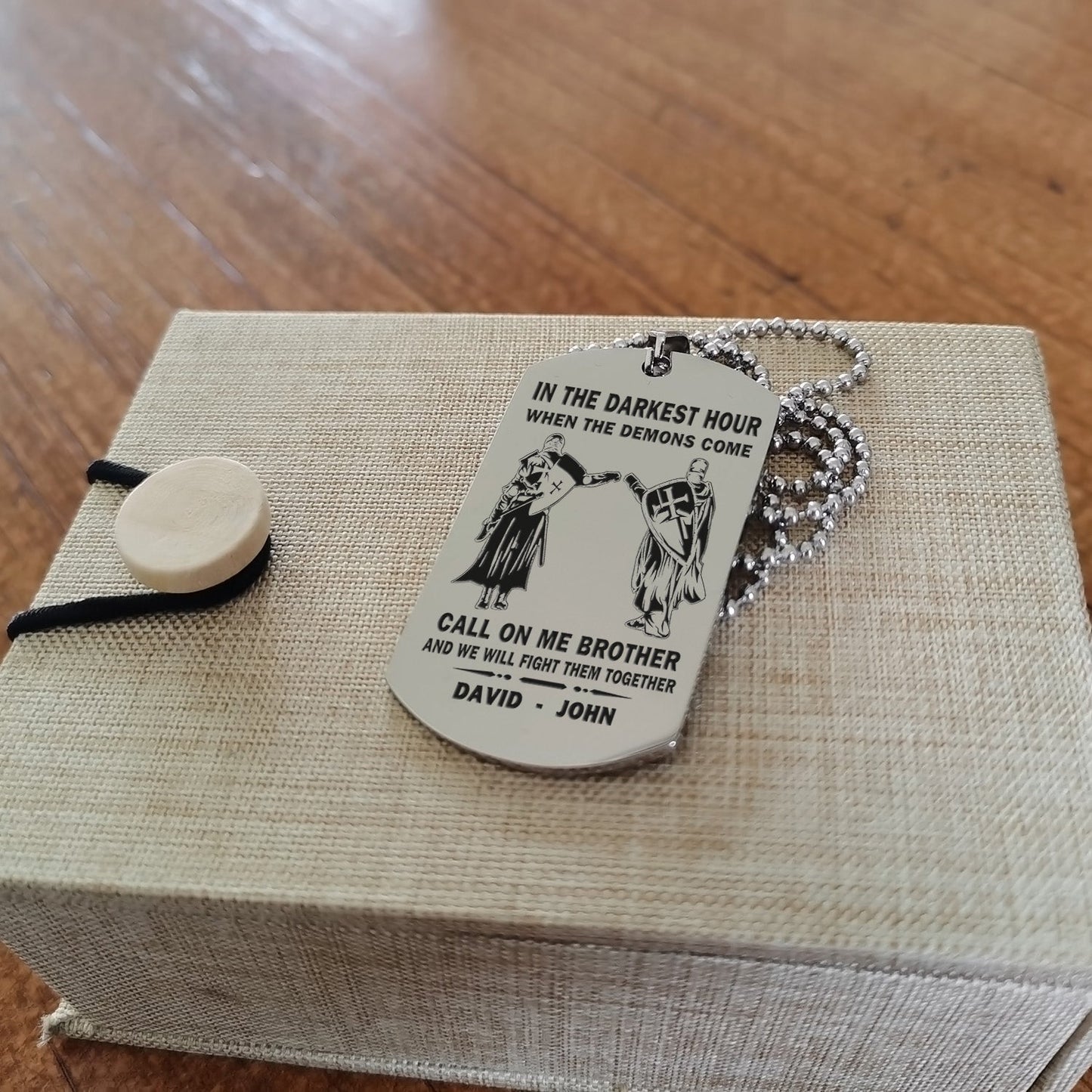 Personalized One Sided Dog Tag Call On Me Brother And We Will Fight Them Together Gift For Your Brother Your Cousins