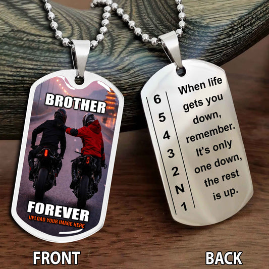 Personalized Double Side Graphic Dog Tag Call On Me Brother And We Will Fight Them Together