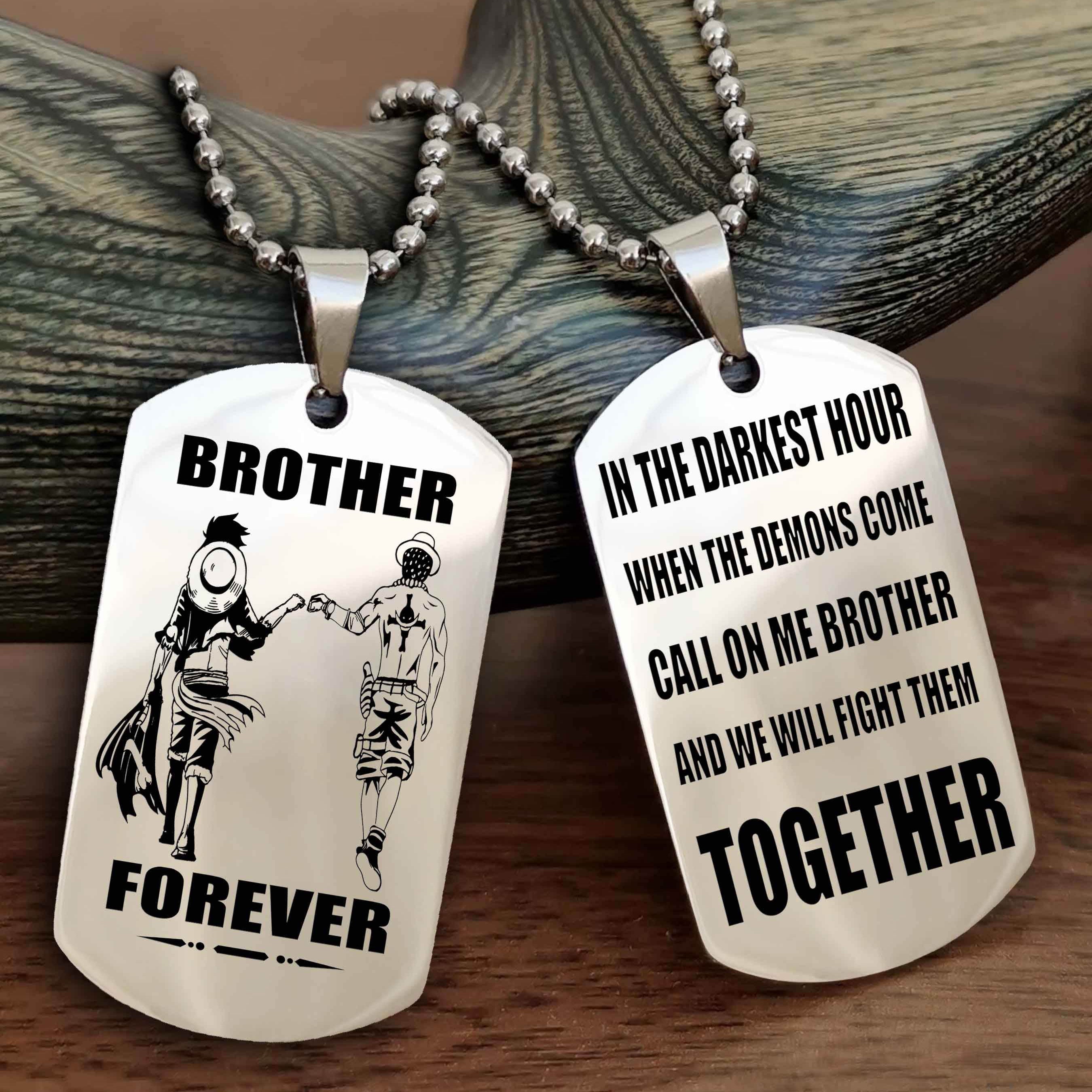 DRB Personalized Double Sided Dog Tag For My Brother - Call On Me Brother And We Will Fight Them Together Gift For Your Friend