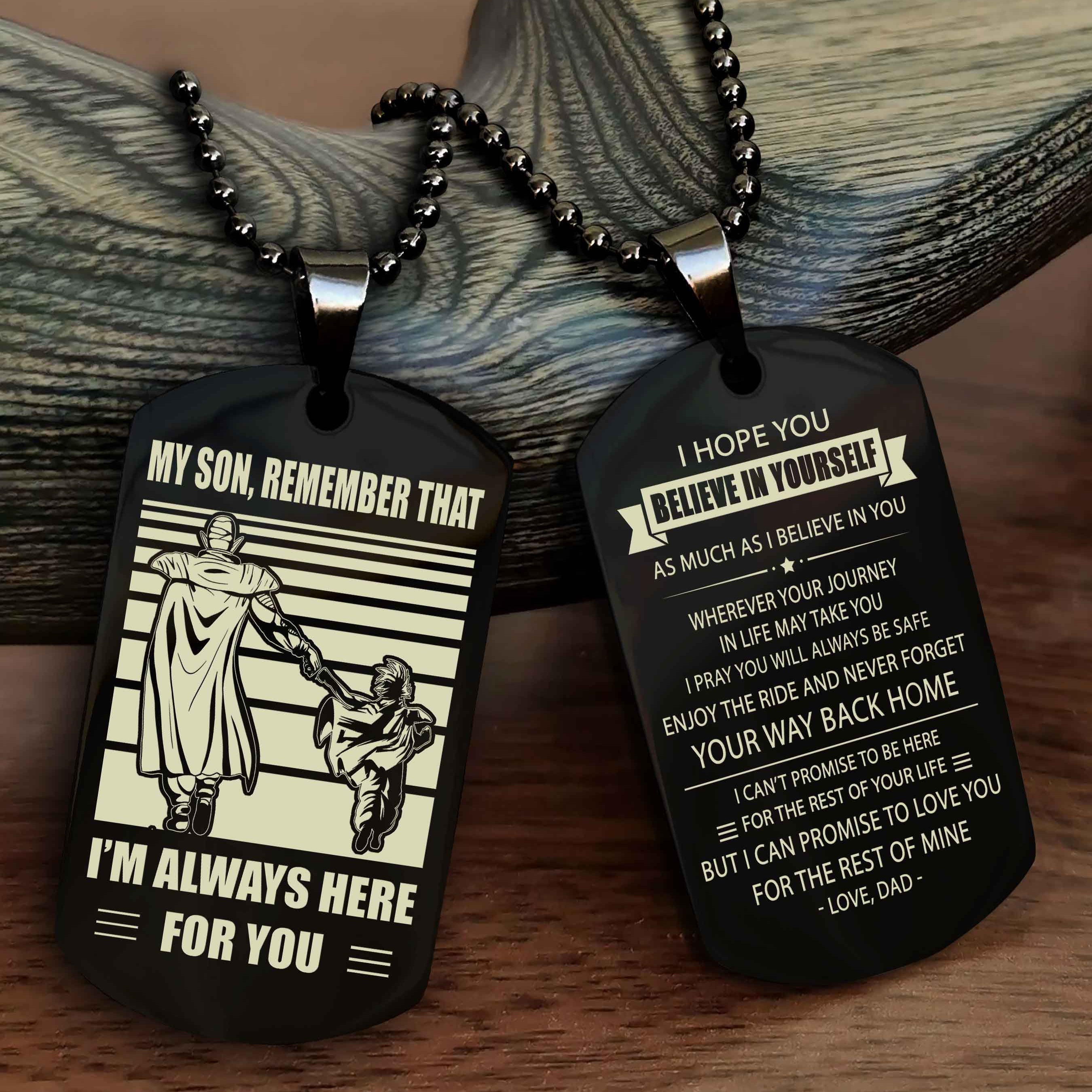 Viking Personalized Double Sided Dog Tag My Son Remember That I Will Always Here Never Forget Your Way Back Home