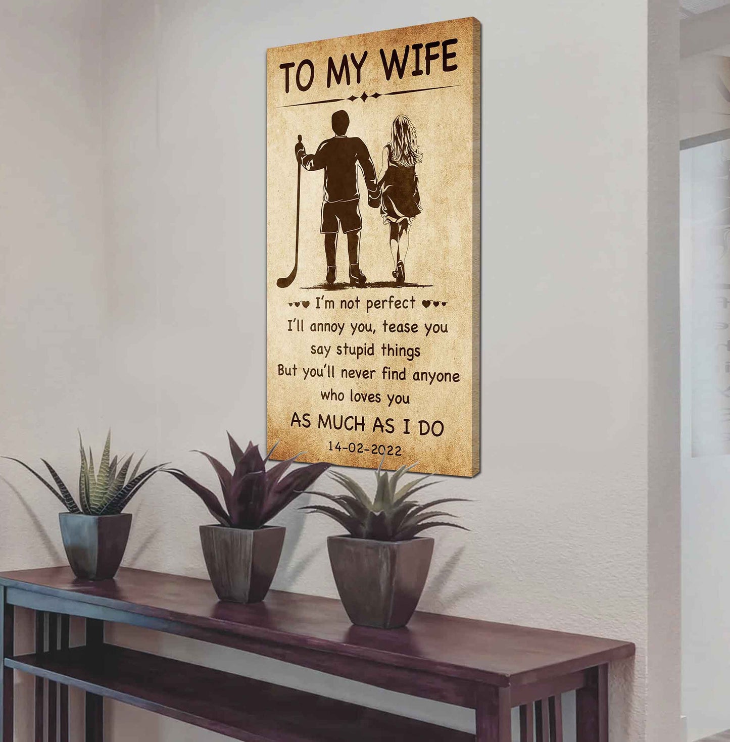 Family Poster Canvas To My Wife - I Am Not Perfect