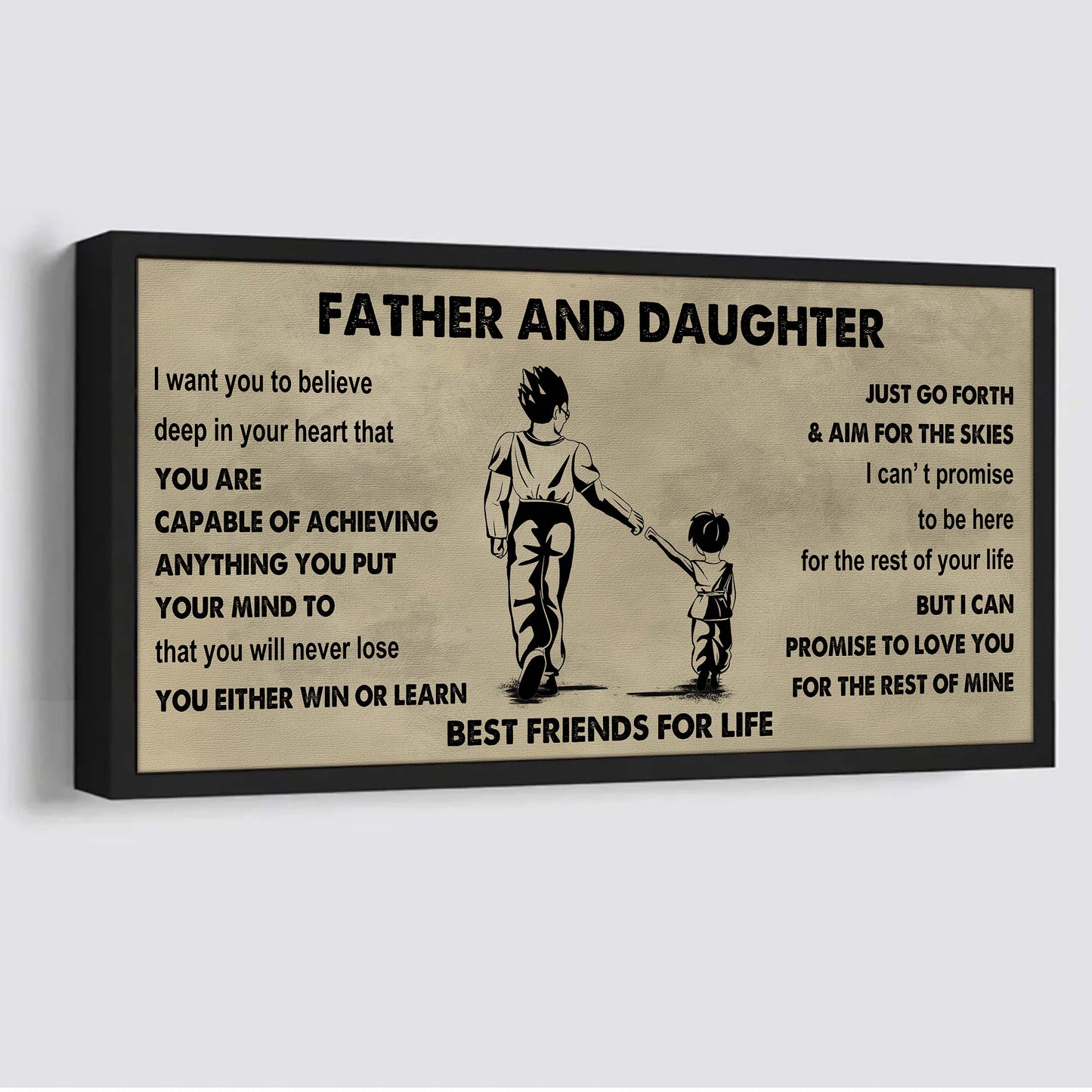 DRB GK Father And Son Best Friends For Life - Ver 2 You Will Never Lose Poster Canvas Gift For Son From Father