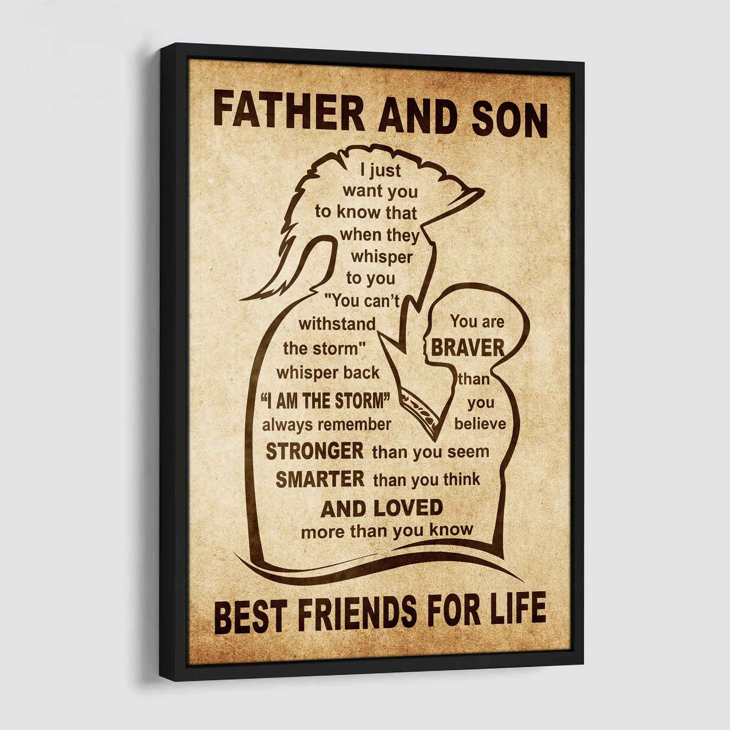 Personalized Family Poster Canvas I Just Want You To Know That - I Am The Storm To My Son Gift From Dad Gift For Your Son