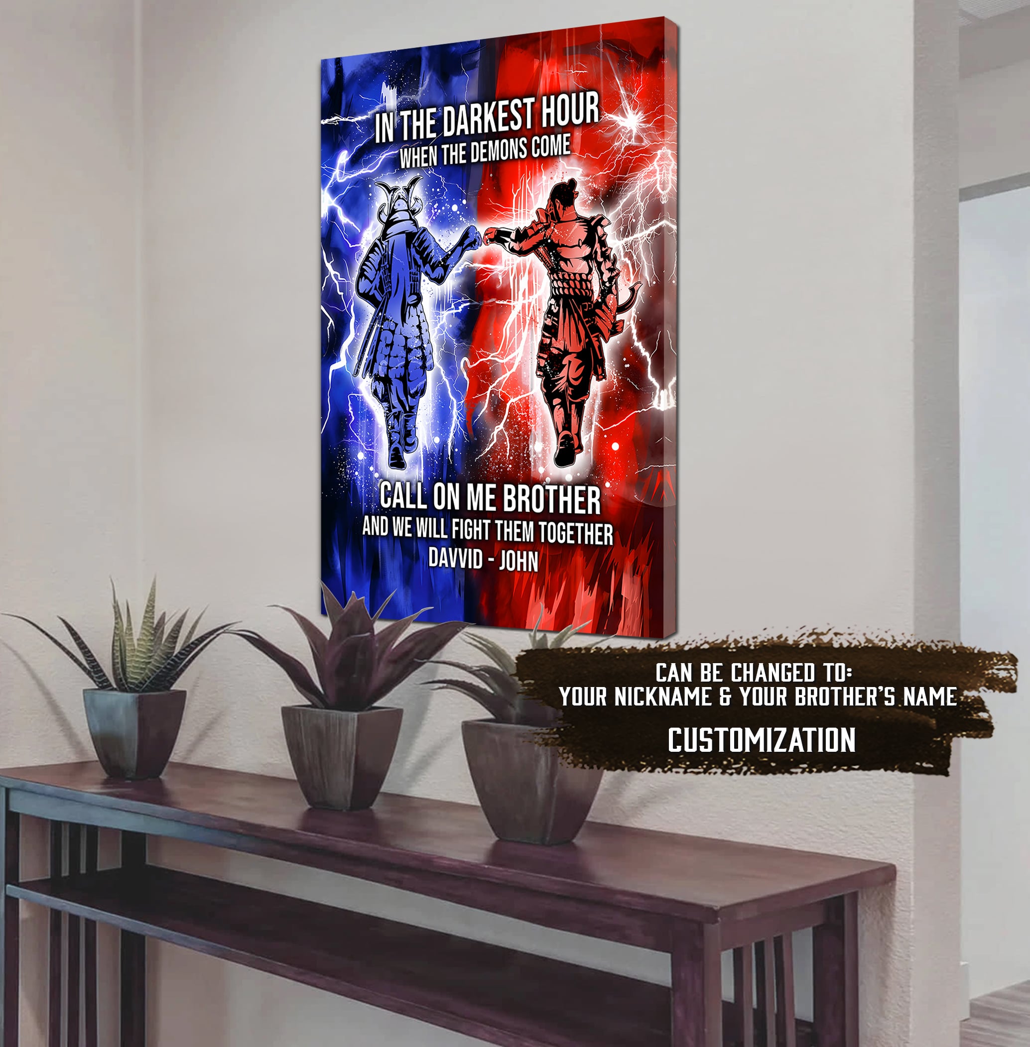 DRB Canvas Wall Art Call On Me Brother And We Will Fight Them Together Gift For Your Friend