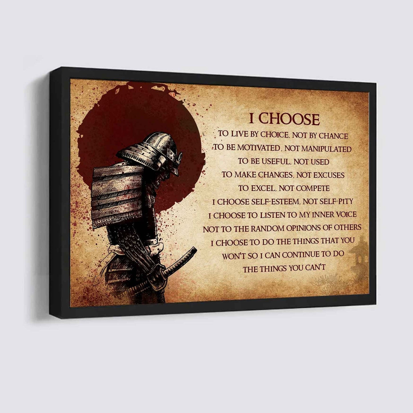 Viking Poster Canvas I Choose To Live By Choice Best Gift With Motivation Quotes