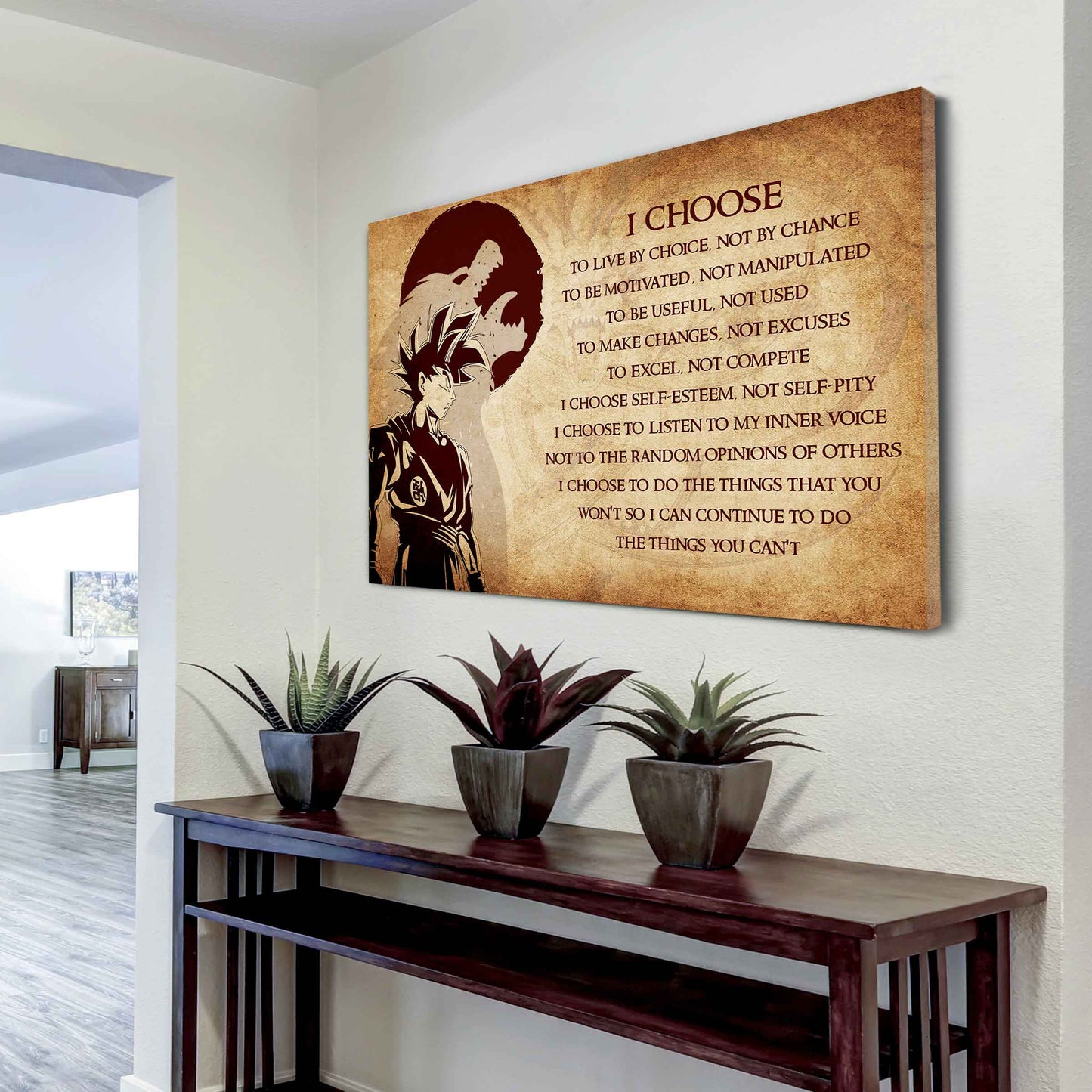 Viking Poster Canvas I Choose To Live By Choice Best Gift With Motivation Quotes