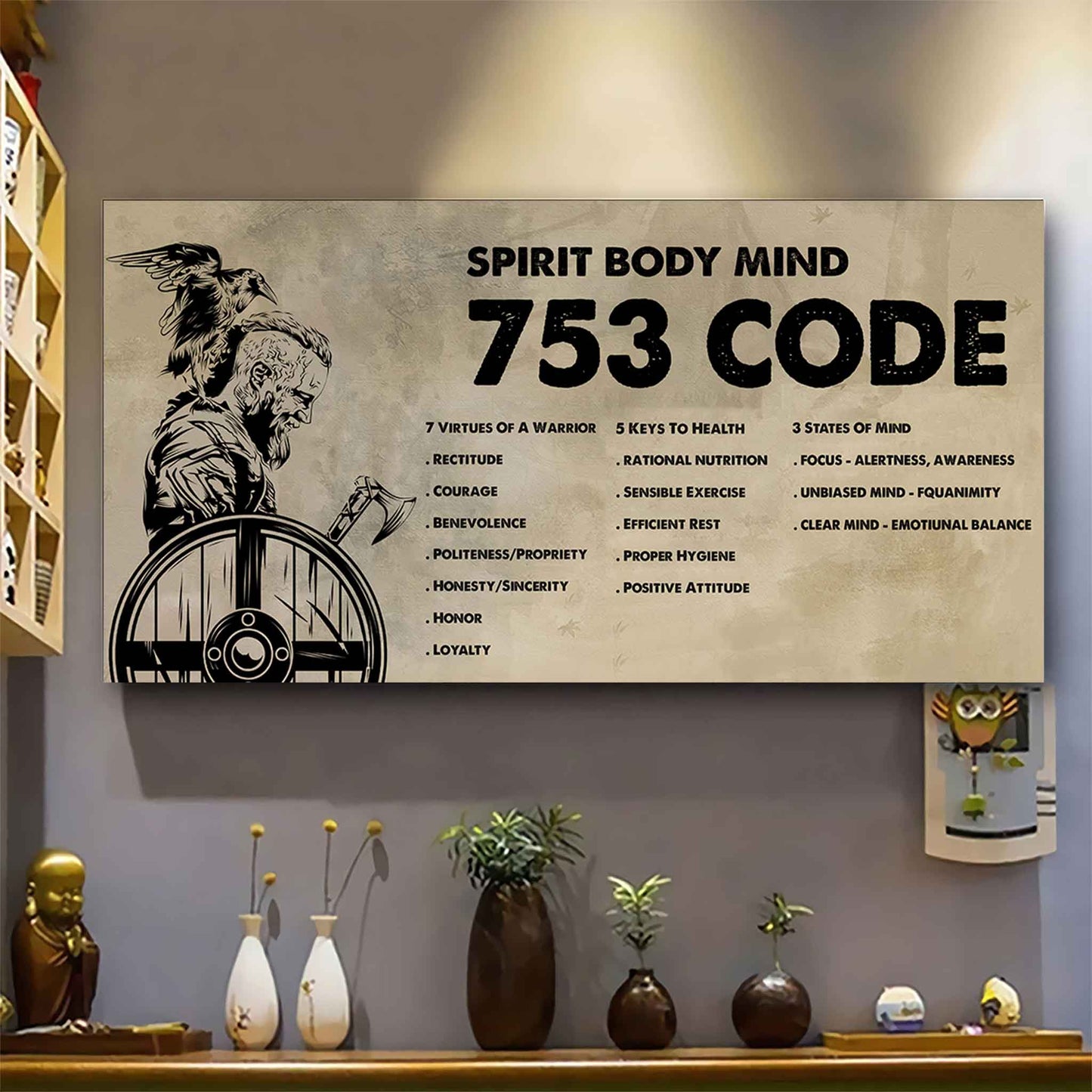 DRB VGT Poster Canvas 7 5 3 Code Motivation Quotes