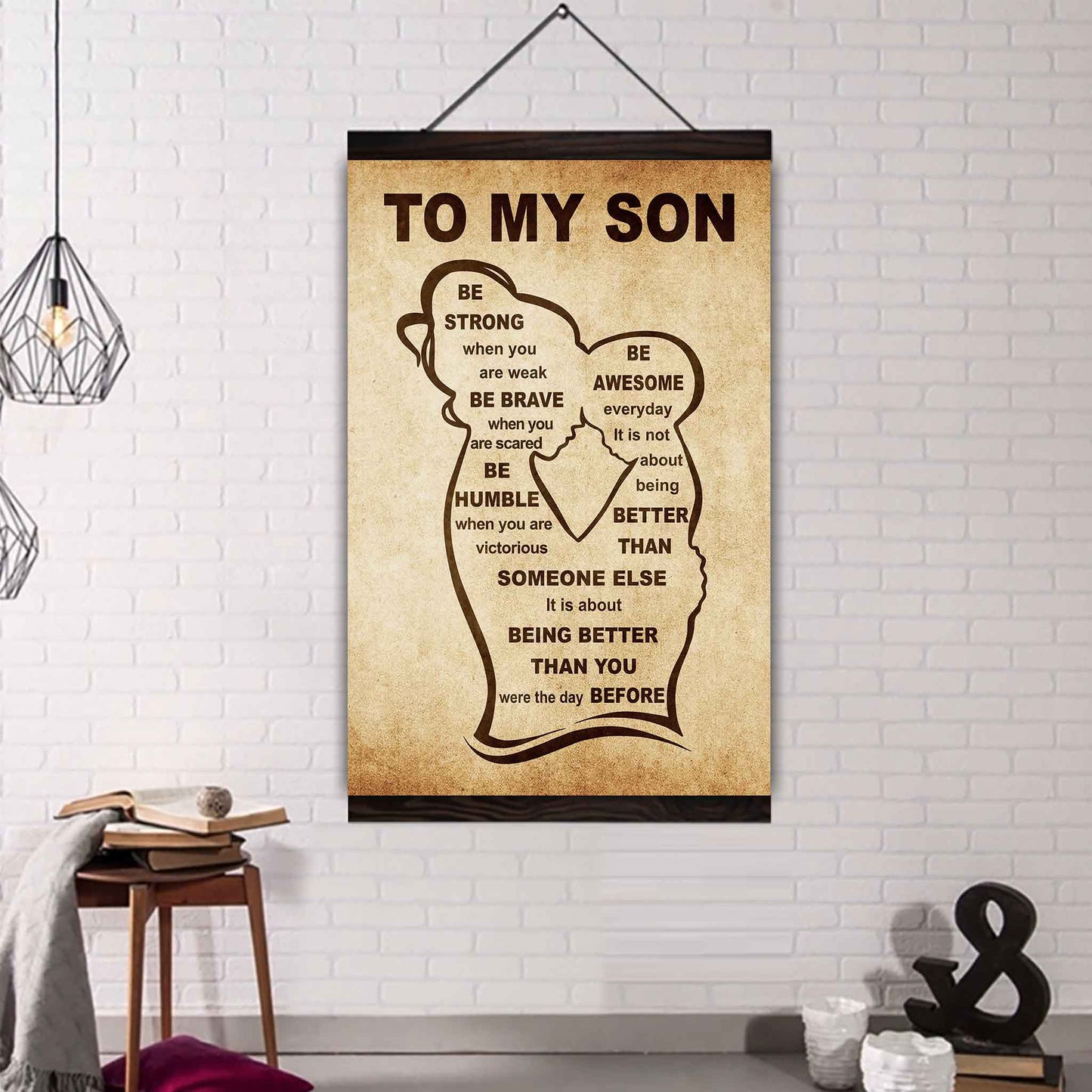 Personalized Family Poster Canvas Mom To My Son Gift From Mom Gift For Your Son With Motivational Message
